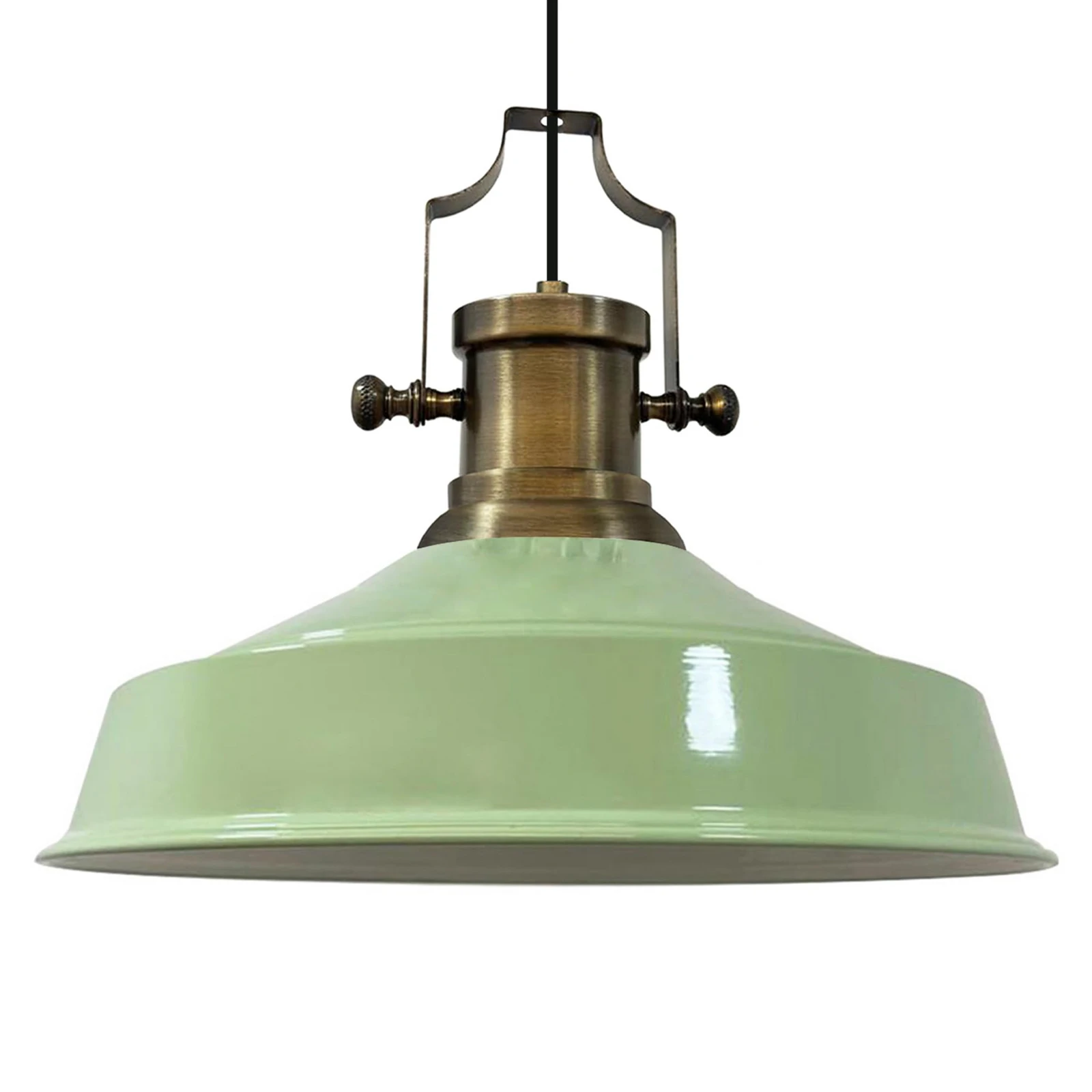 Augusta piekaramā lampa, piparmētru zaļa, Ø 40 cm, metāla, E27, vintage