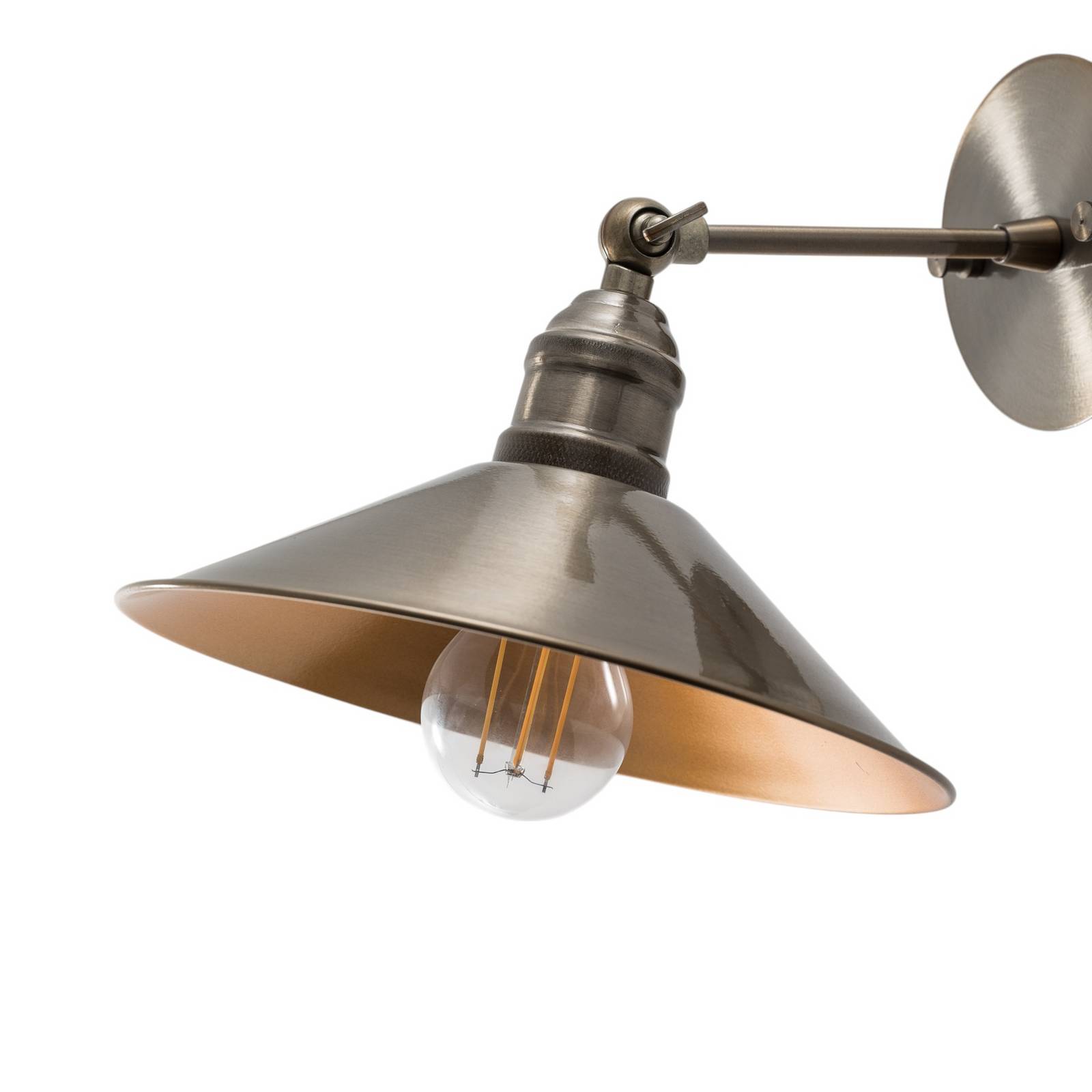 Kinkiet Berceste N-664, złoty antyczny, żelazo, Ø 24 cm