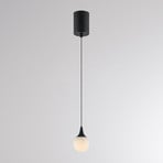 LED hanglamp ARE, zwart, albast, Ø 8 cm, CCT, DALI