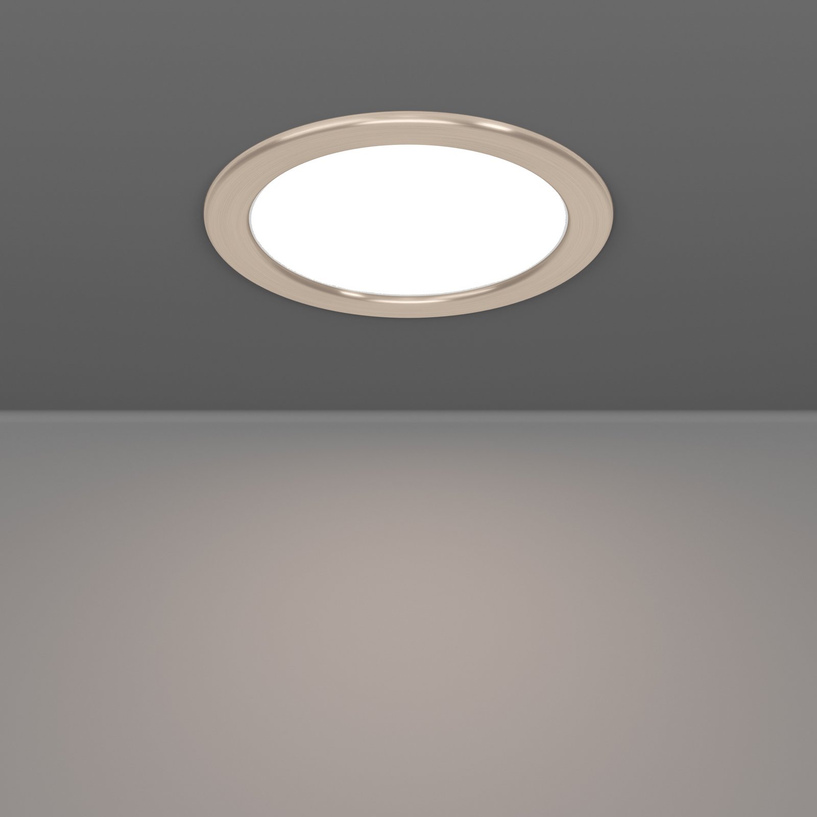 EGLO connect Smart-LED-Einbauleuchte Fueva 6-Z, grau, Ø 16cm