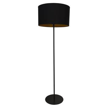 Vloerlamp Roller, zwart/goud, hoogte 145 cm