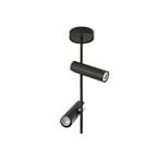 Deckenspot Leda 2, olivgrün, 2-flammig, Stahl, Höhe 55 cm