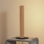 Drevená stolová lampa LED Teo, buk, 42 cm, dotykový stmievač