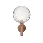 Nuura buitenwandlamp Miira, Ø 20 cm, donkerbrons/helder
