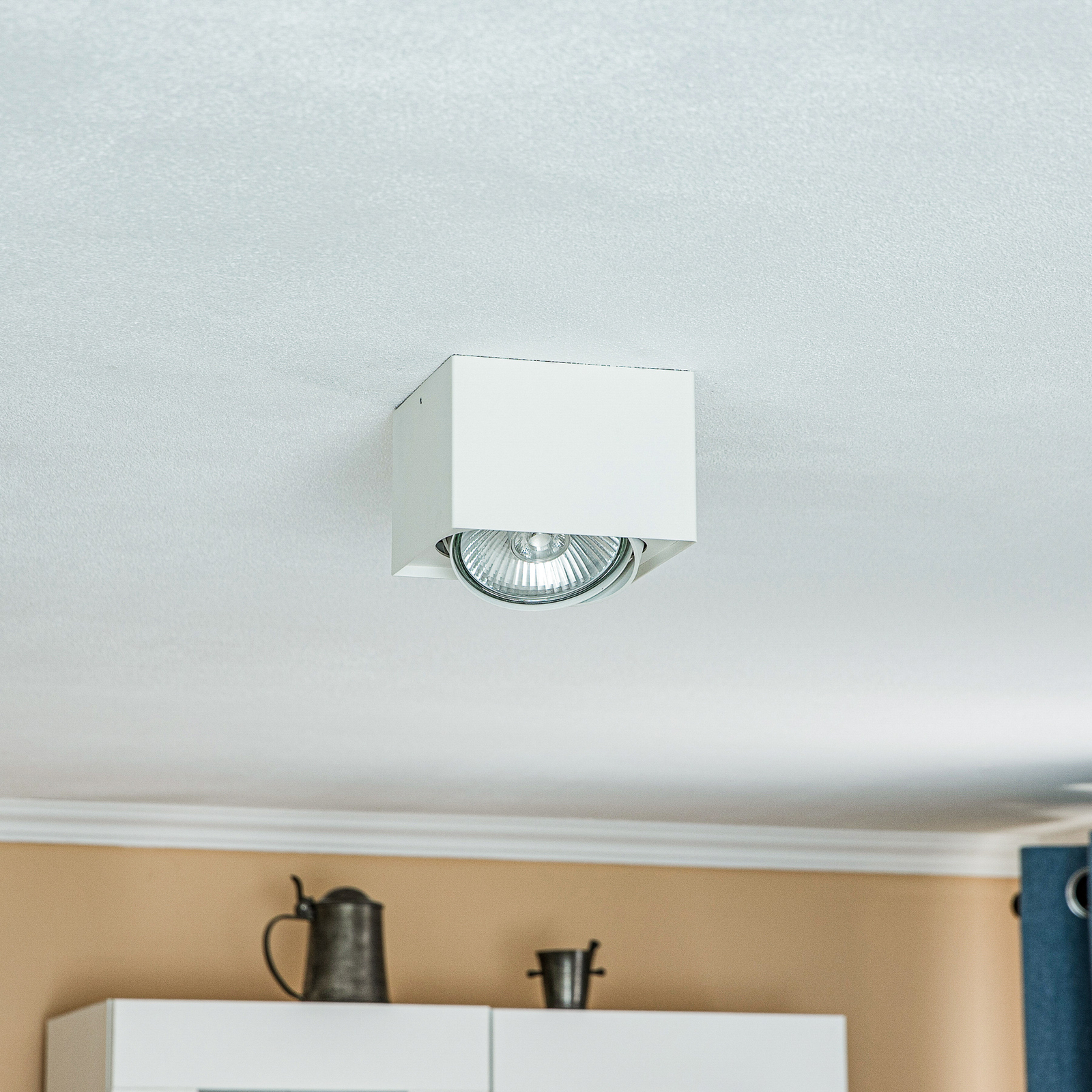 Ronda ceiling spotlight, one-bulb, white