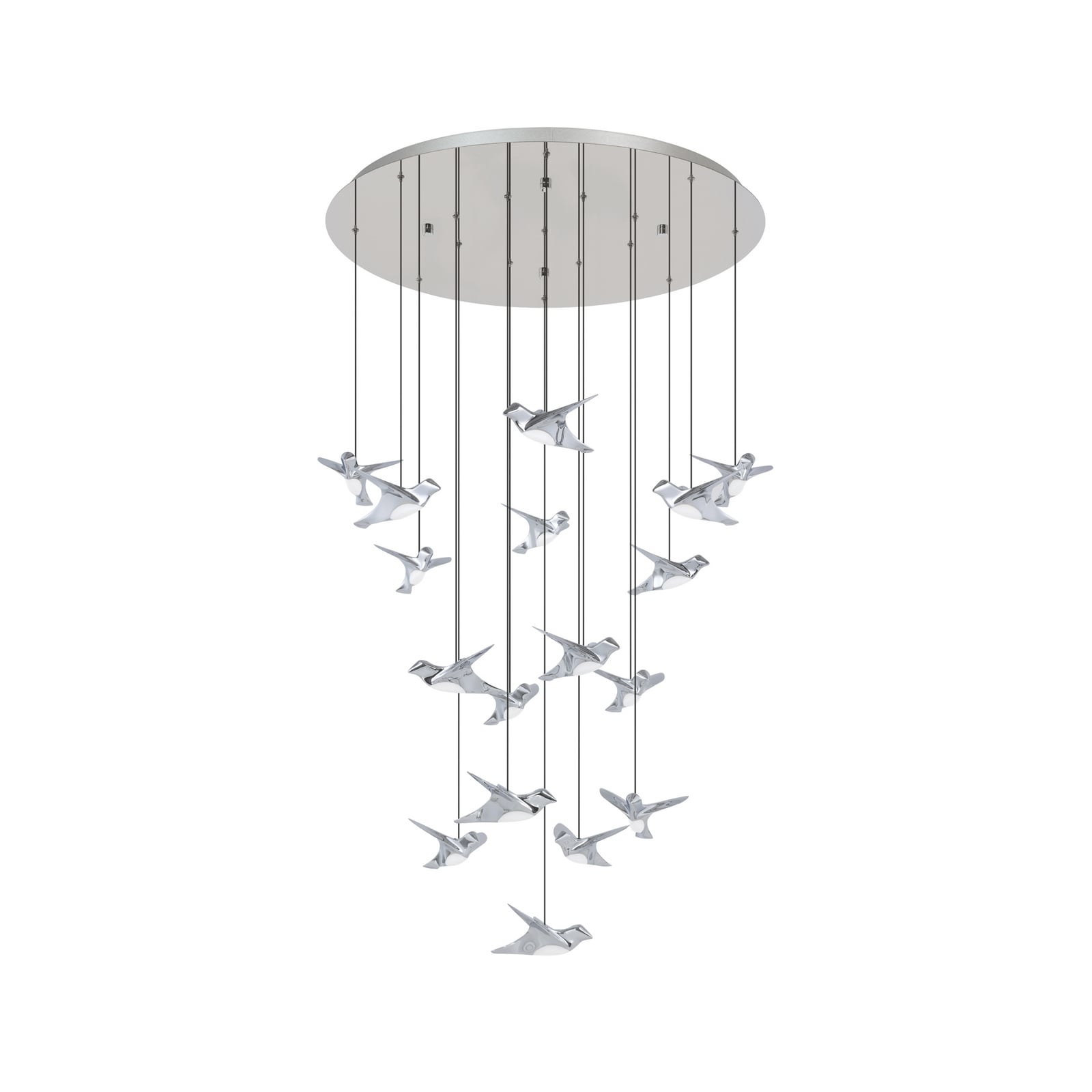 Paratebueno závěsné světlo, chrom, kulaté - EGLO Stars of Light