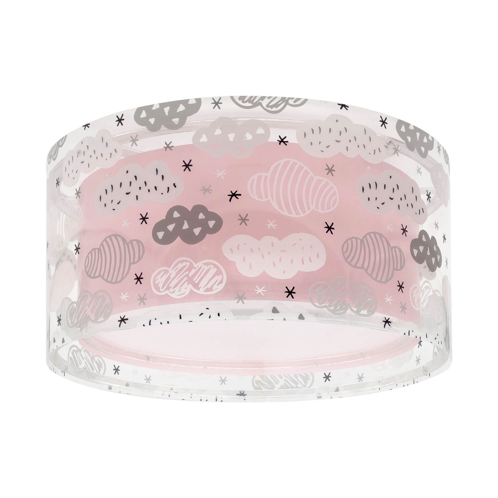 "Dalber Cloud Pink" lubinis šviestuvas, Ø 33 cm, rožinės spalvos
