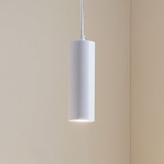Lindby lampada a sospensione Joffrey, Ø 6 cm, bianco, metallo, GU10