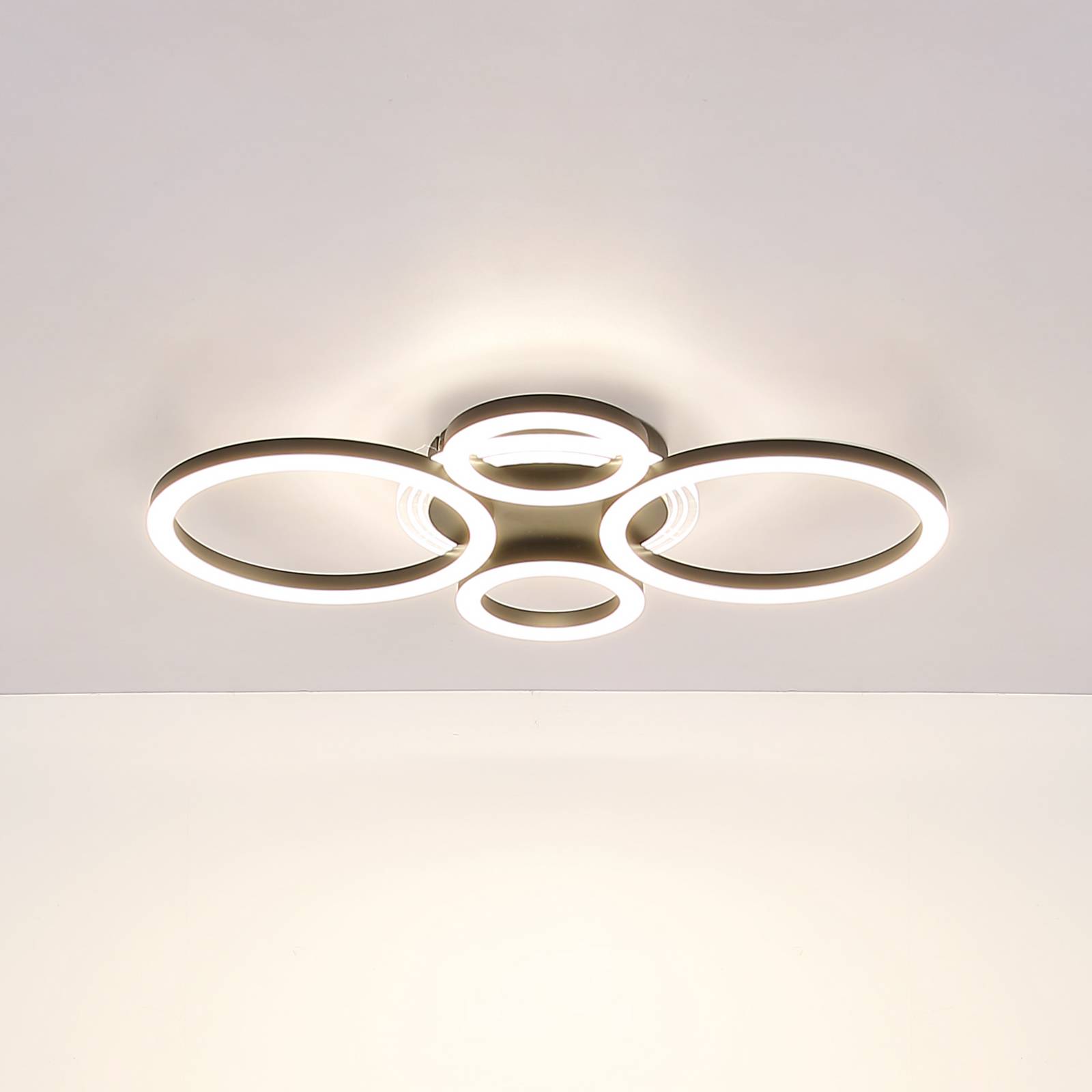 Lampa sufitowa LED Loretta, czarna, metalowa, 53 cm, CCT
