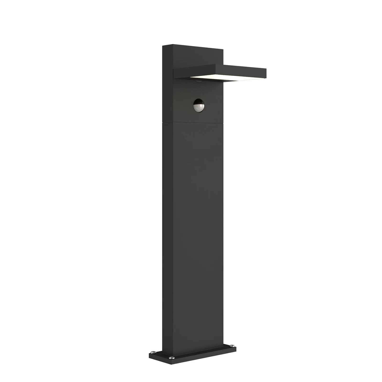 Lucande LED-väglampa Silvan, antracit, 65 cm, sensor