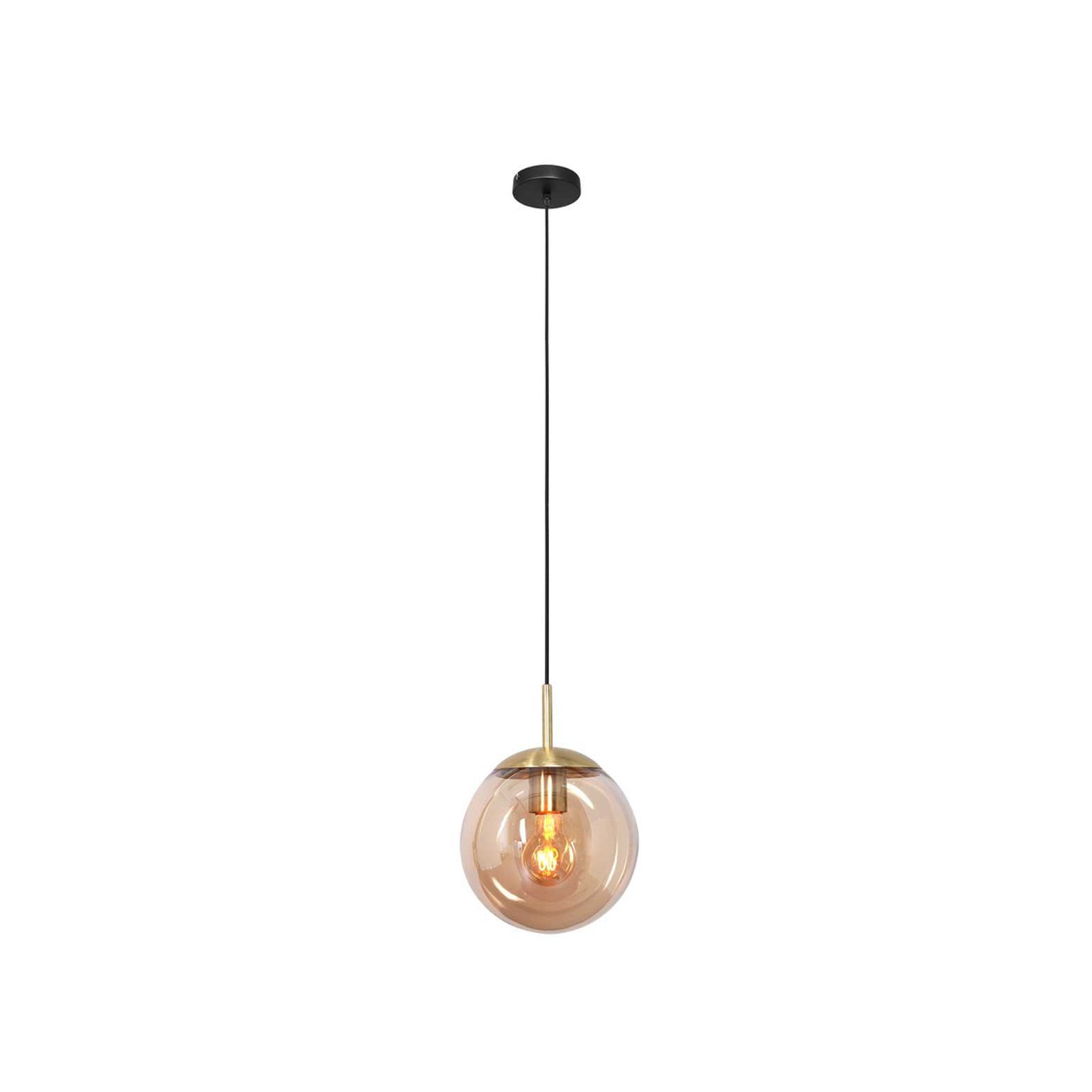 Bollique hänglampa, mässing, Ø 25 cm, glas, 1 lampa, kupa