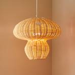 Viseća svjetiljka Allie, ratan, oblik gljive, prirodno smeđa
