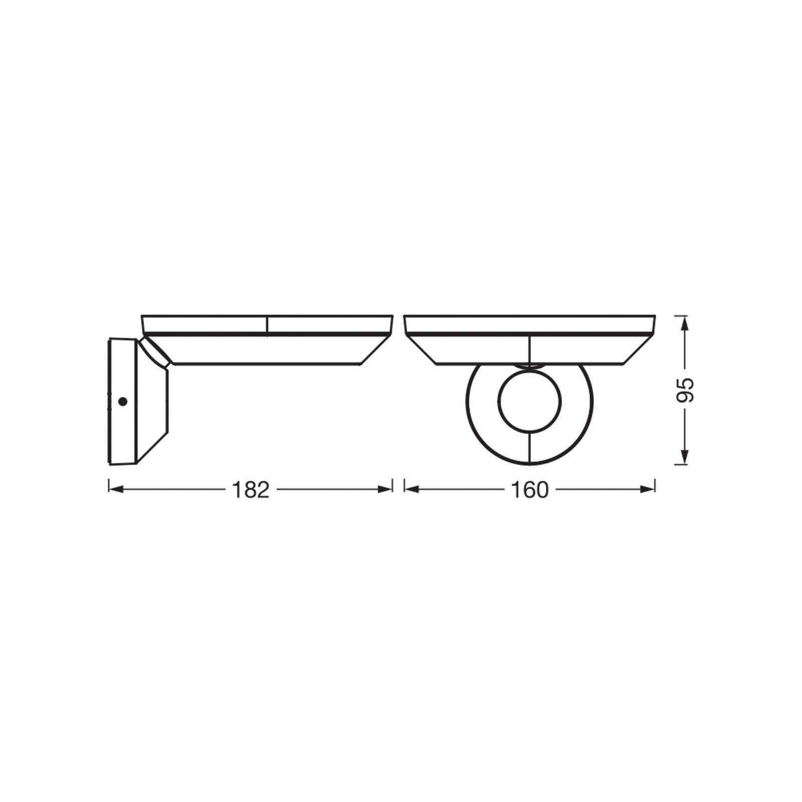 OSRAM LED-ulkoseinälamppu ENDURA STYLE tummanharmaa, 18 cm, IP65 OSRAM LED-ulkoseinälamppu ENDURA STYLE tummanharmaa, 18 cm, IP65