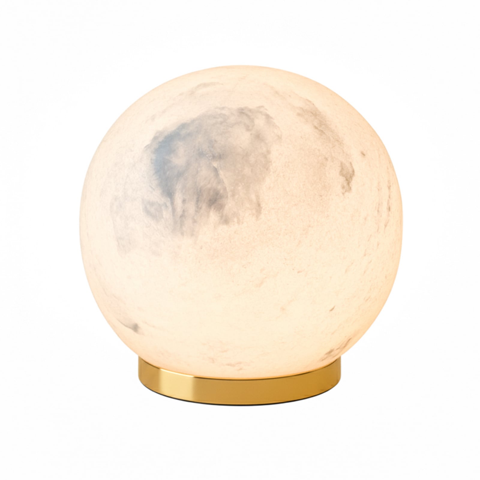 Luna LED-bordlampe med batteri, marmorhvit/gull, 12 cm, dimbar – Elstead Luna LED-bordlampe med batteri, marmorhvit/gull, 12 cm, dimbar – Elstead