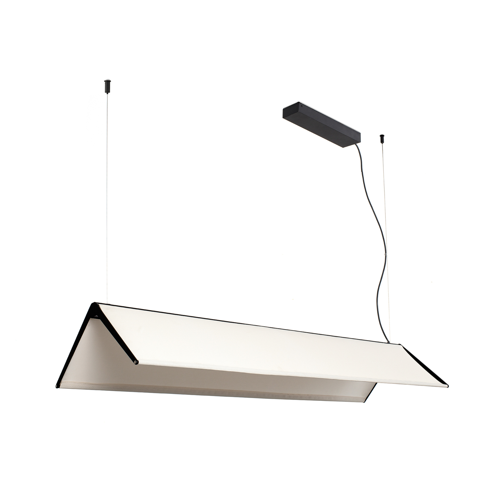 Ludovico Suspensie cu LED de suprafață, 115 cm, alb
