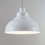 Lindby pendellampe Albertine, 29 cm, hvit, metall