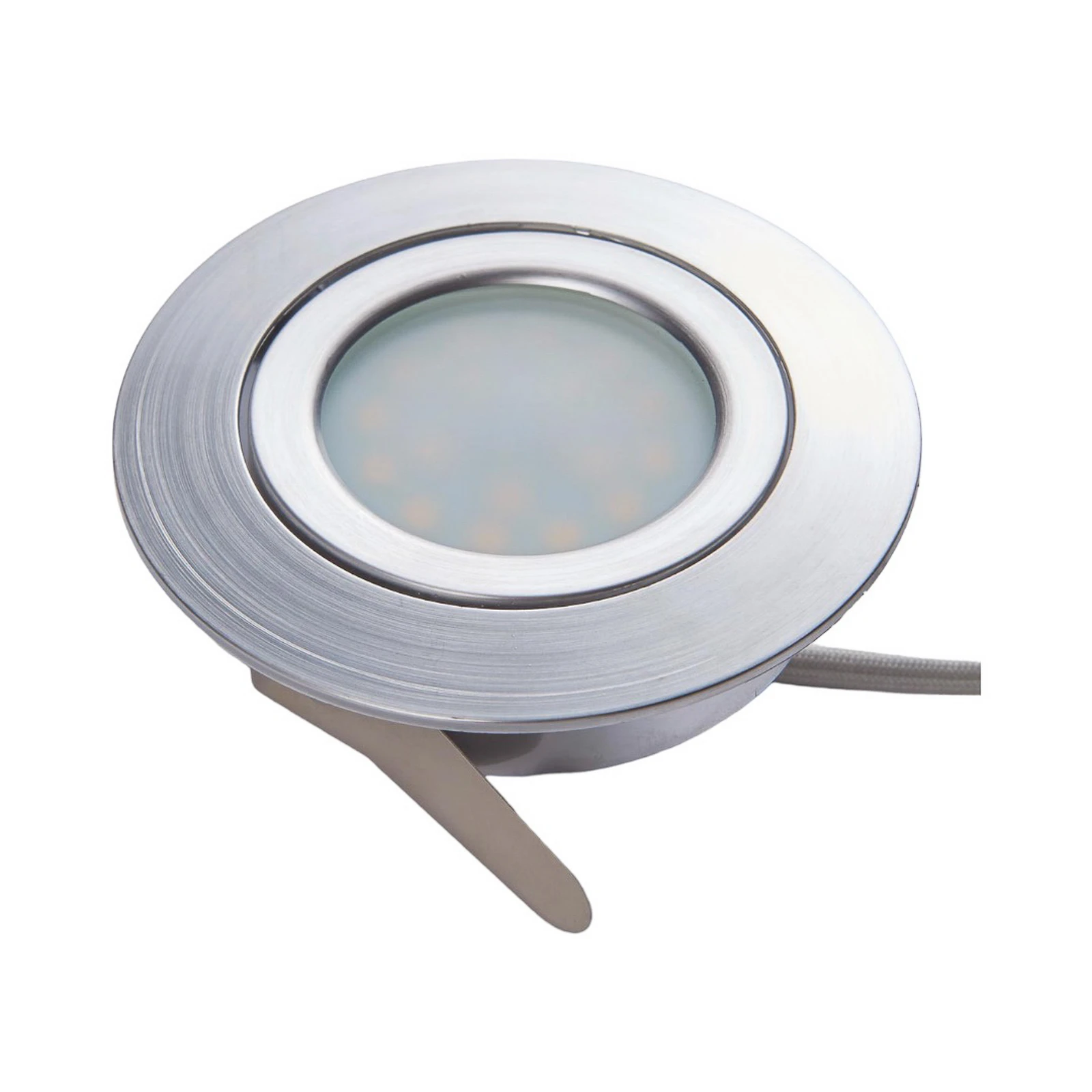LED recessed spotlight Andrej, round, aluminium, set of 3