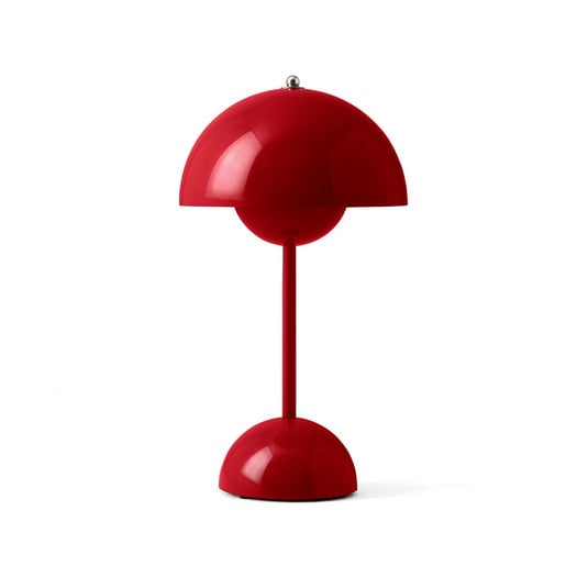 Flowerpot VP9 LED-batteridrevet bordlampe, cinnoberrød - &Tradition