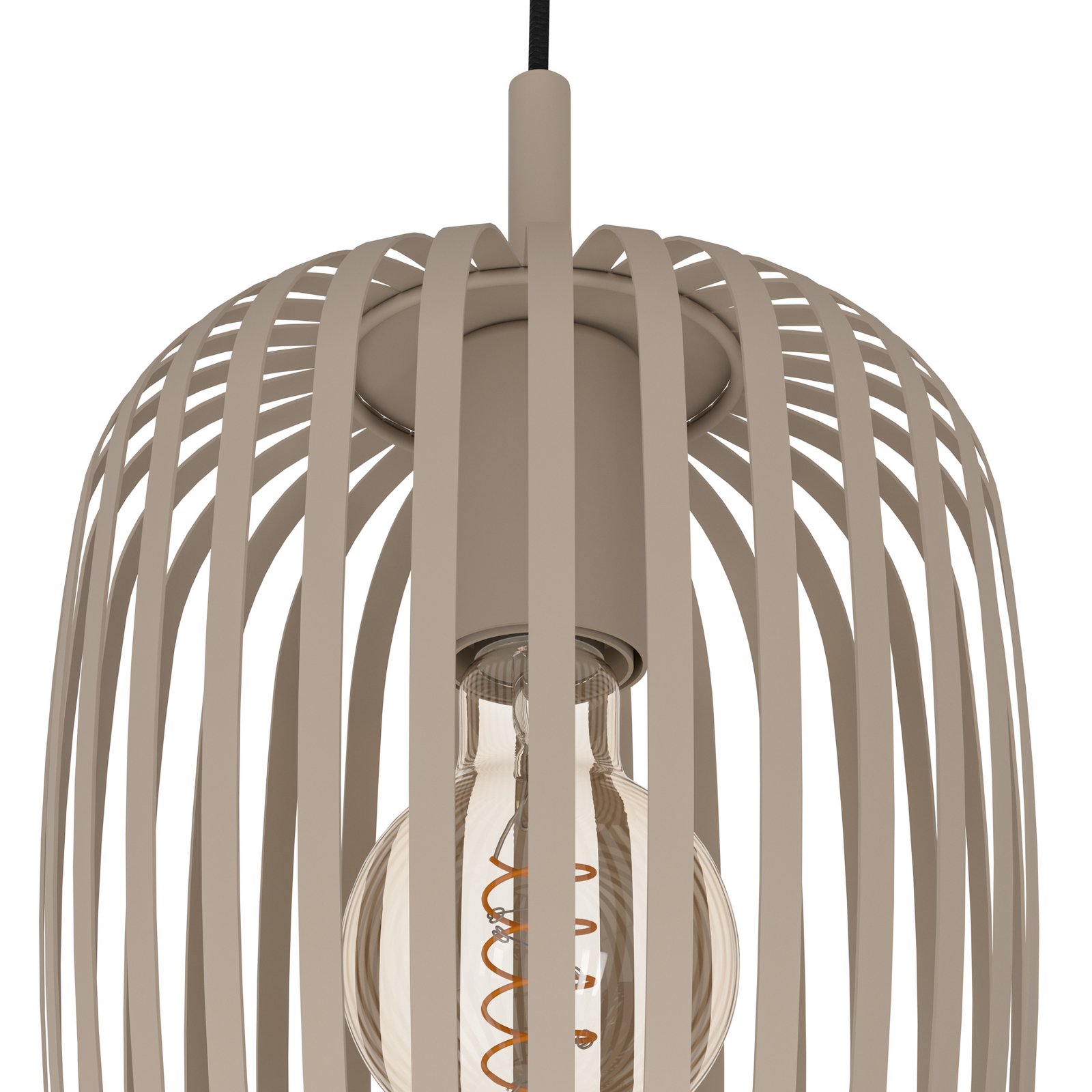 Romazzina rippvalgusti, Ø 46 cm, liivavärvi, 3-valgusti, teras