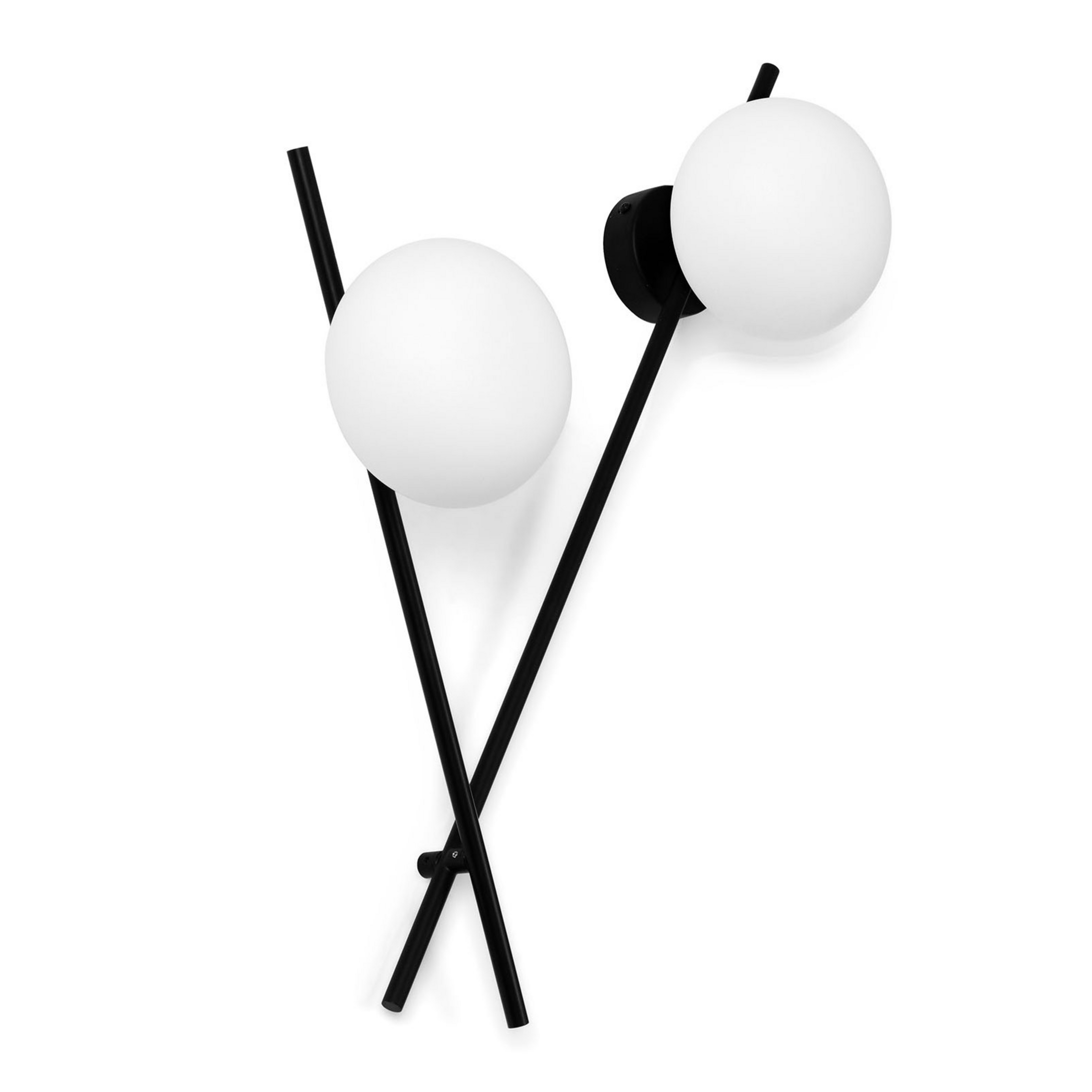 Applique Mikado, verre opale, à deux lampes