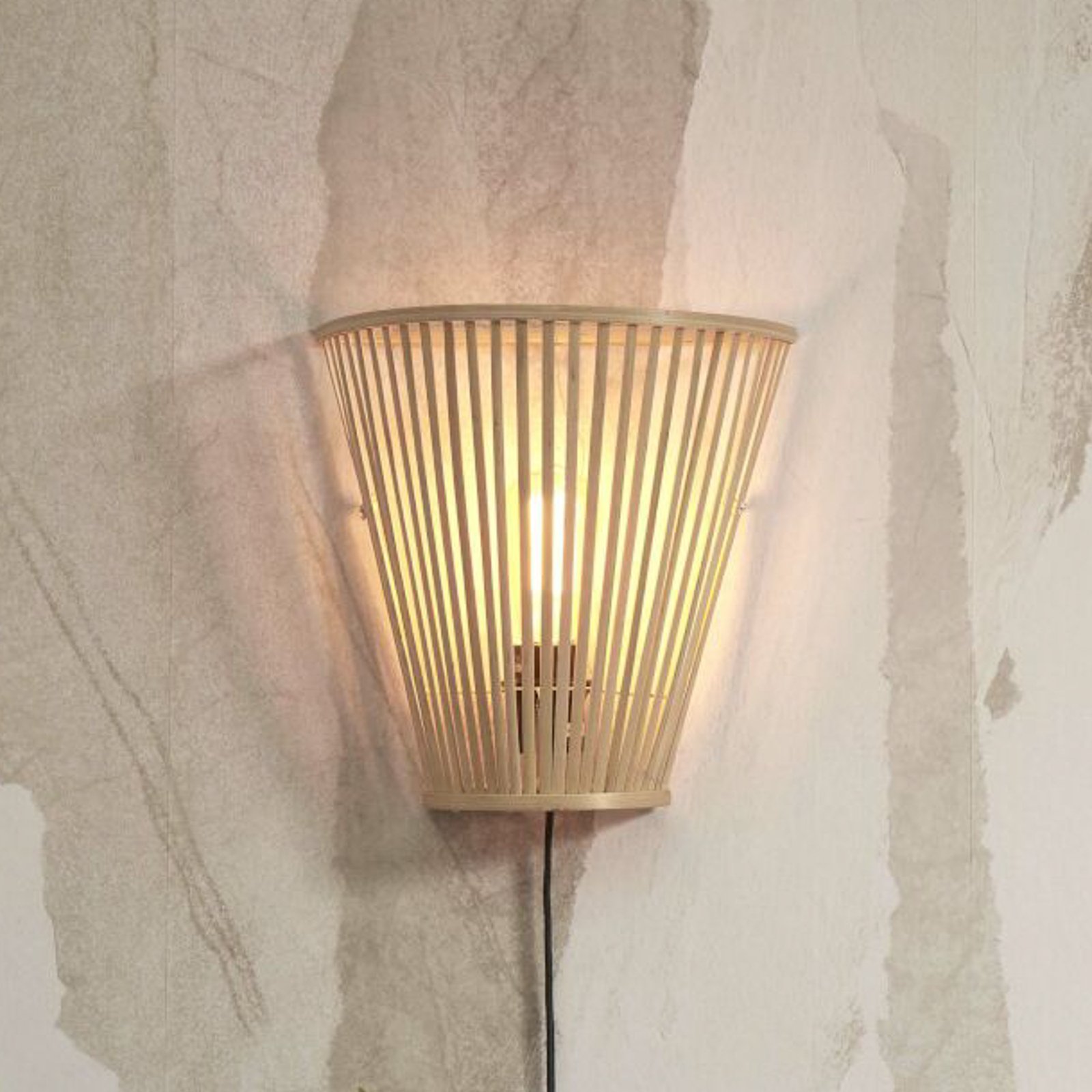 GOOD & MOJO Merapi wandlamp, naturel