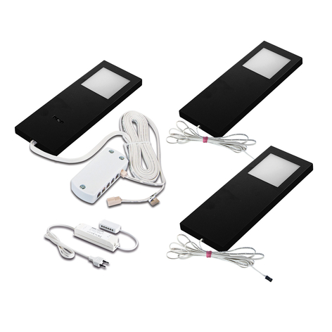 Unterbaulampe LED Slim-Pad F 3er 4.000K schwarz