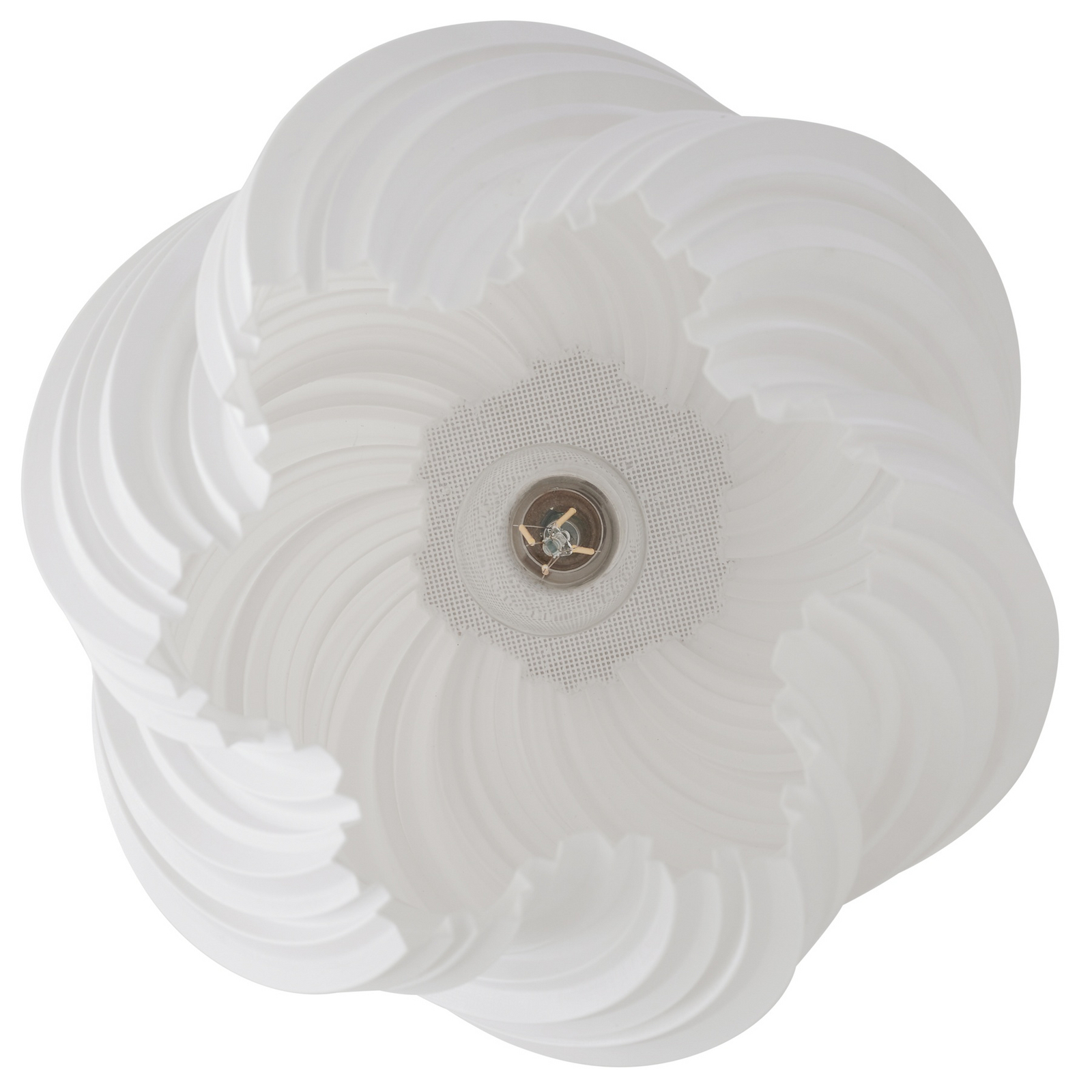 Lindby plafondlamp Nuvia, hoogte 32 cm, wit, gedraaid