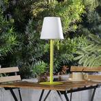 Lámpara recargable Lindby Azalea LED, regulable en altura, CCT, amarilla