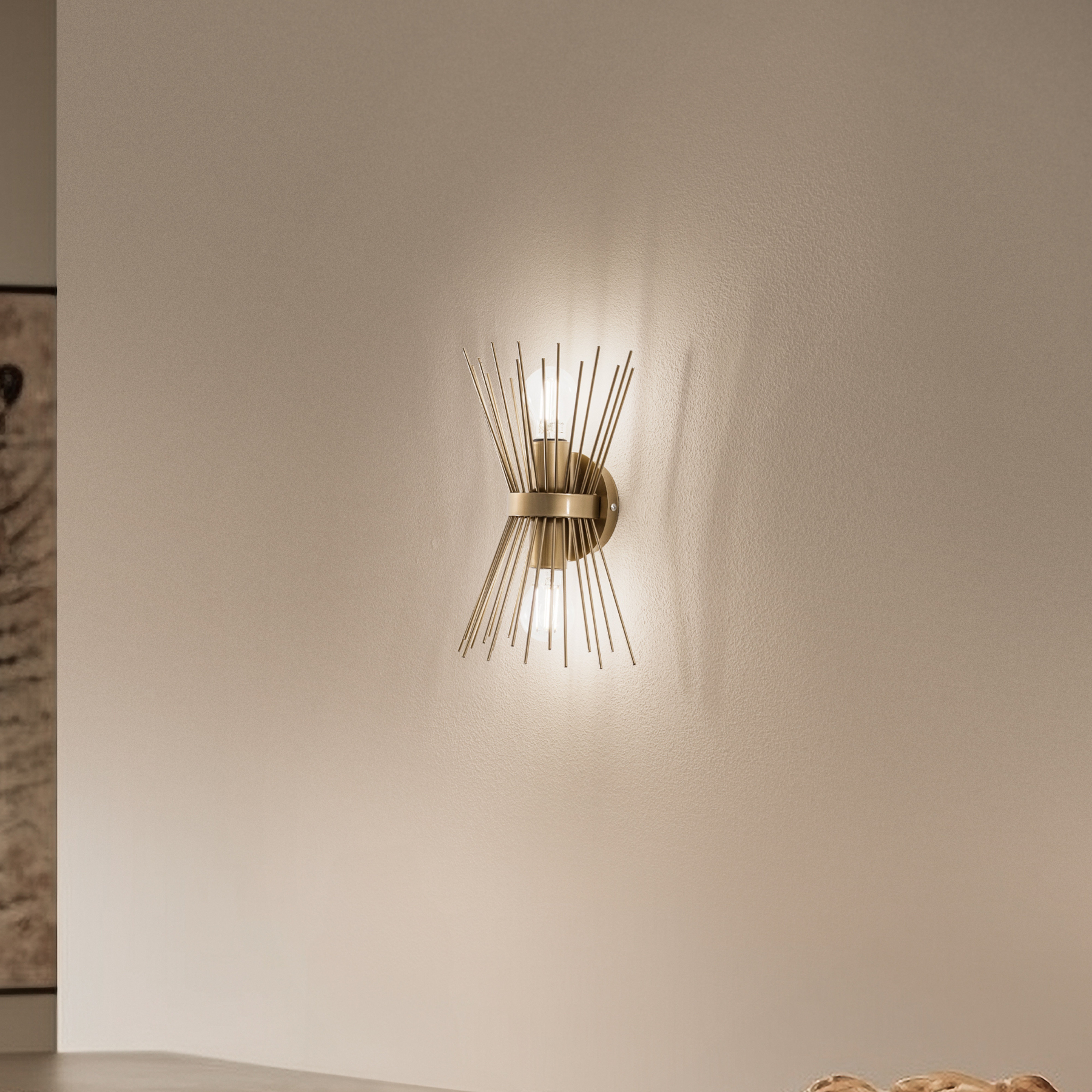Aplique de pared Kirpi 3092 ancho 23cm oro