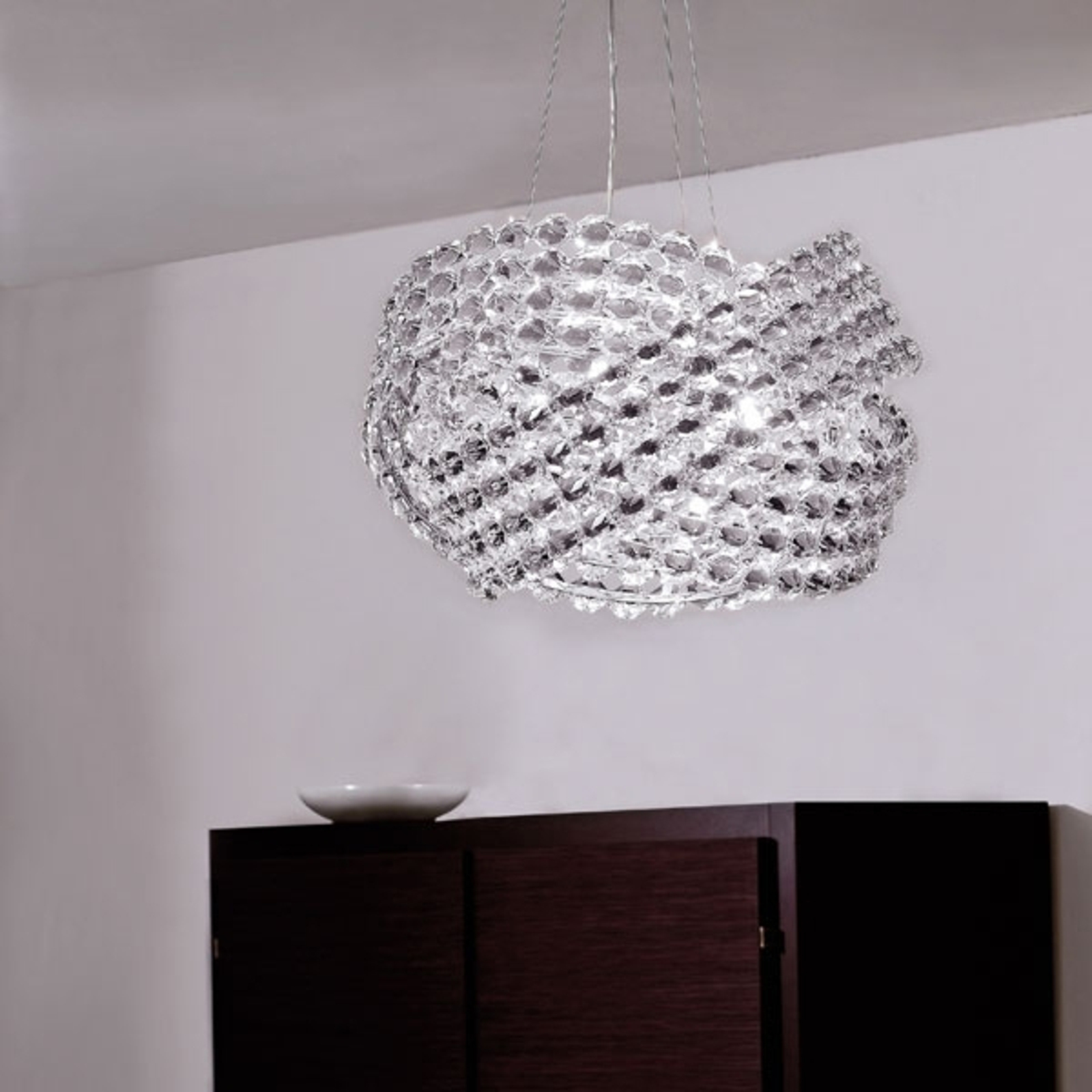 Lampă suspendată cristal Diamante Ø 40 cm