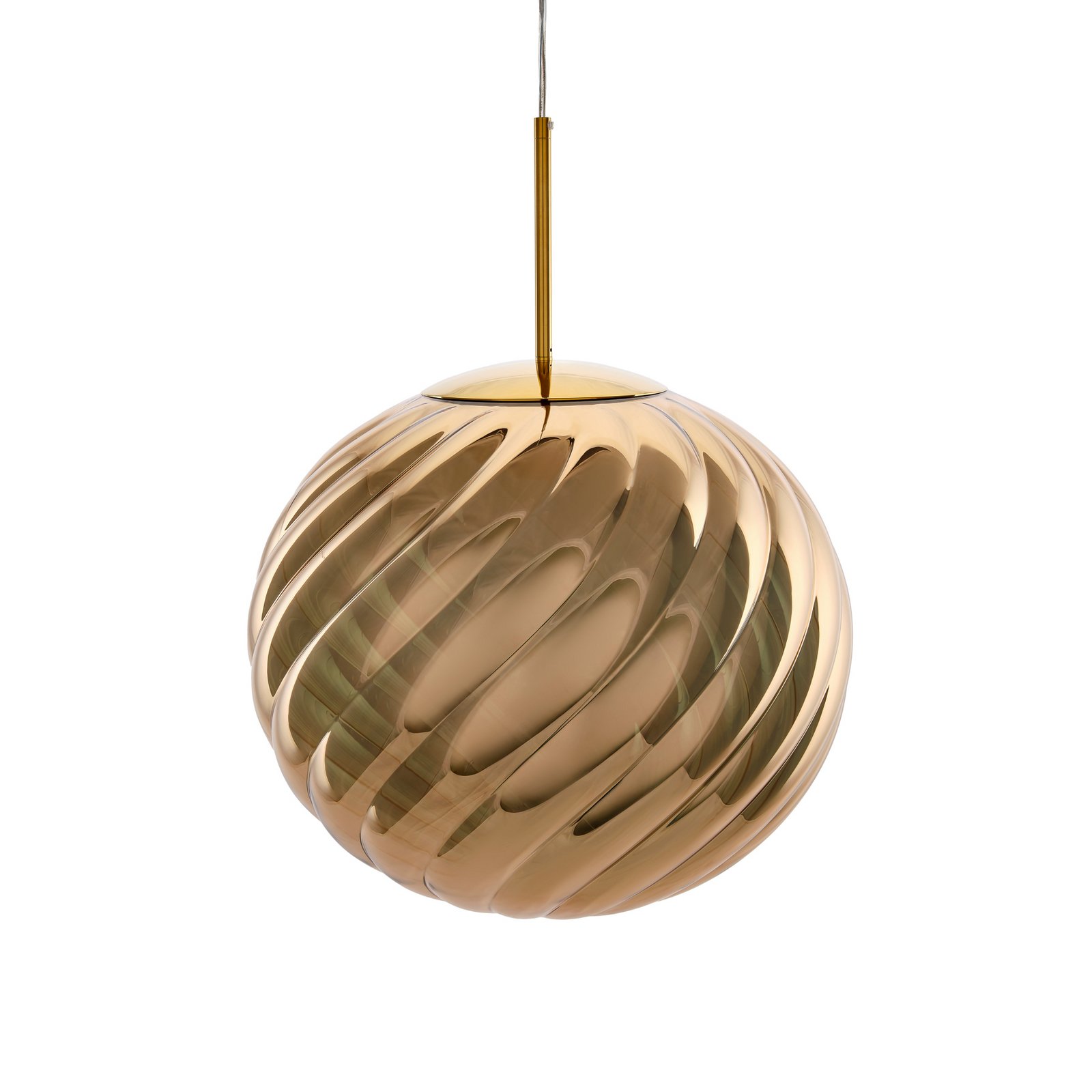 Tom Dixon LED závesné svietidlo Whirl, zlatá, 45 cm, plast, stmievateľné Tom Dixon LED závesné svietidlo Whirl, zlatá, 45 cm, plast, stmievateľné