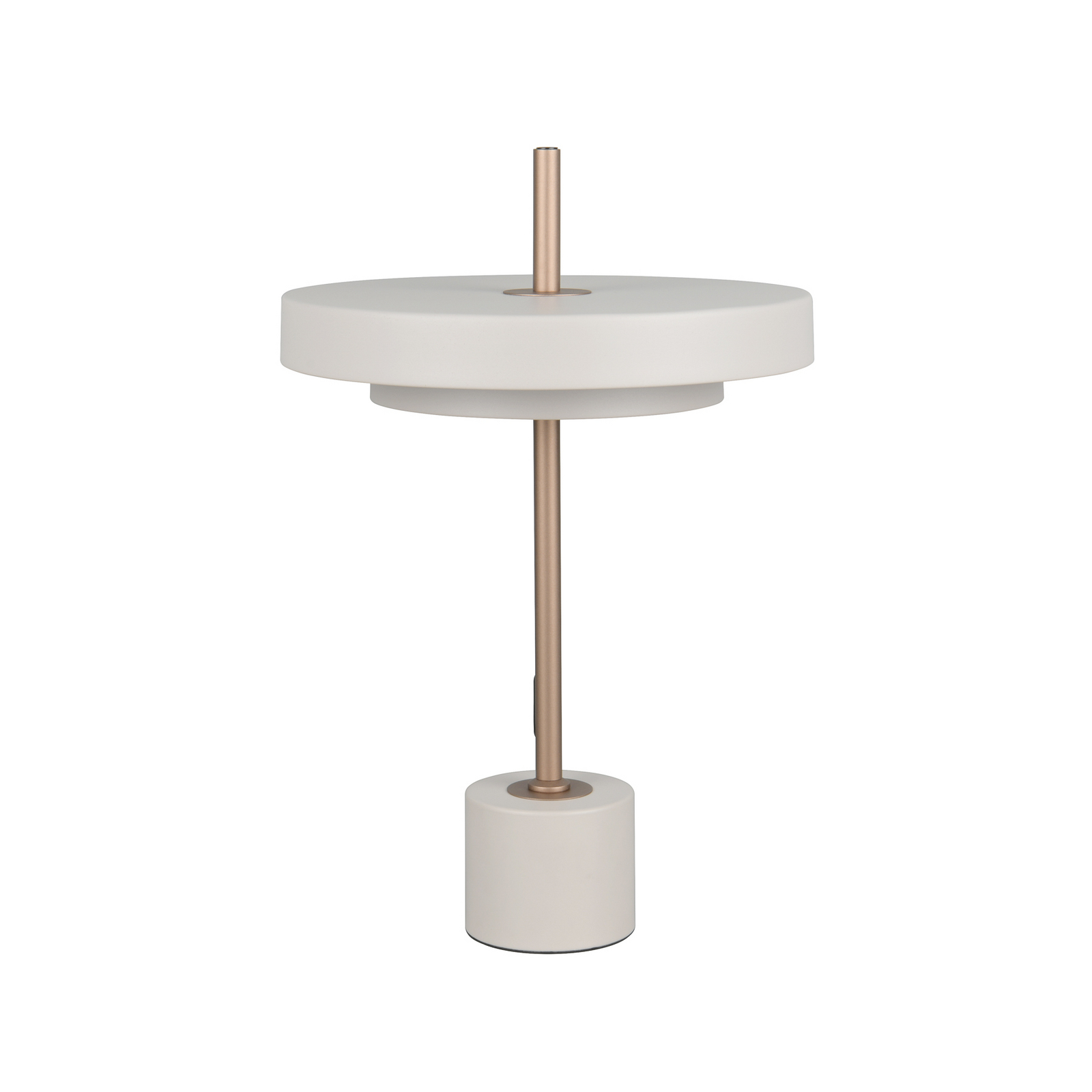 Lampada LED da tavolo Keaton, grigio chiaro, altezza 45 cm, metallo, CCT