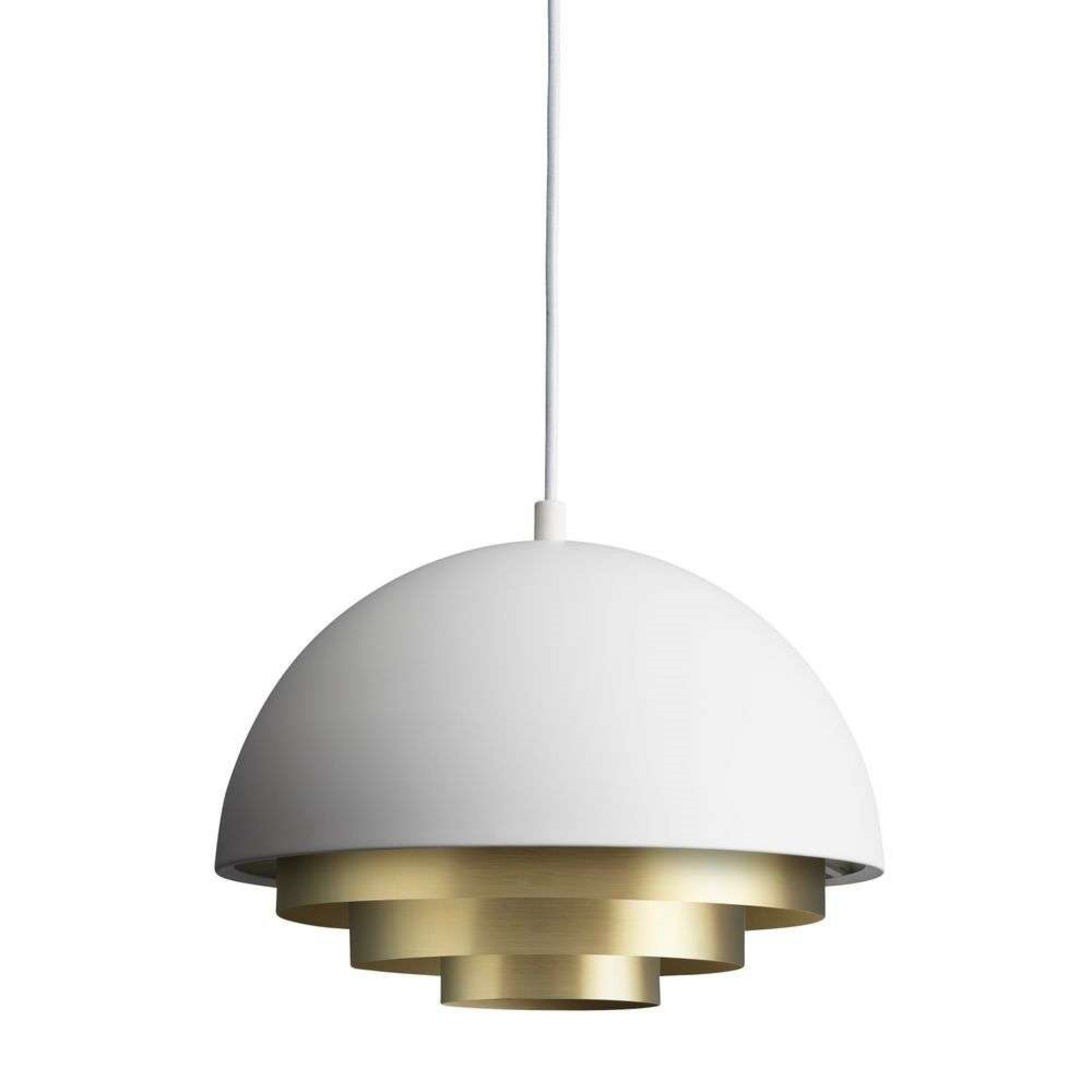 Milieu Colour Mini Suspension White/Brass - Warm Nordic