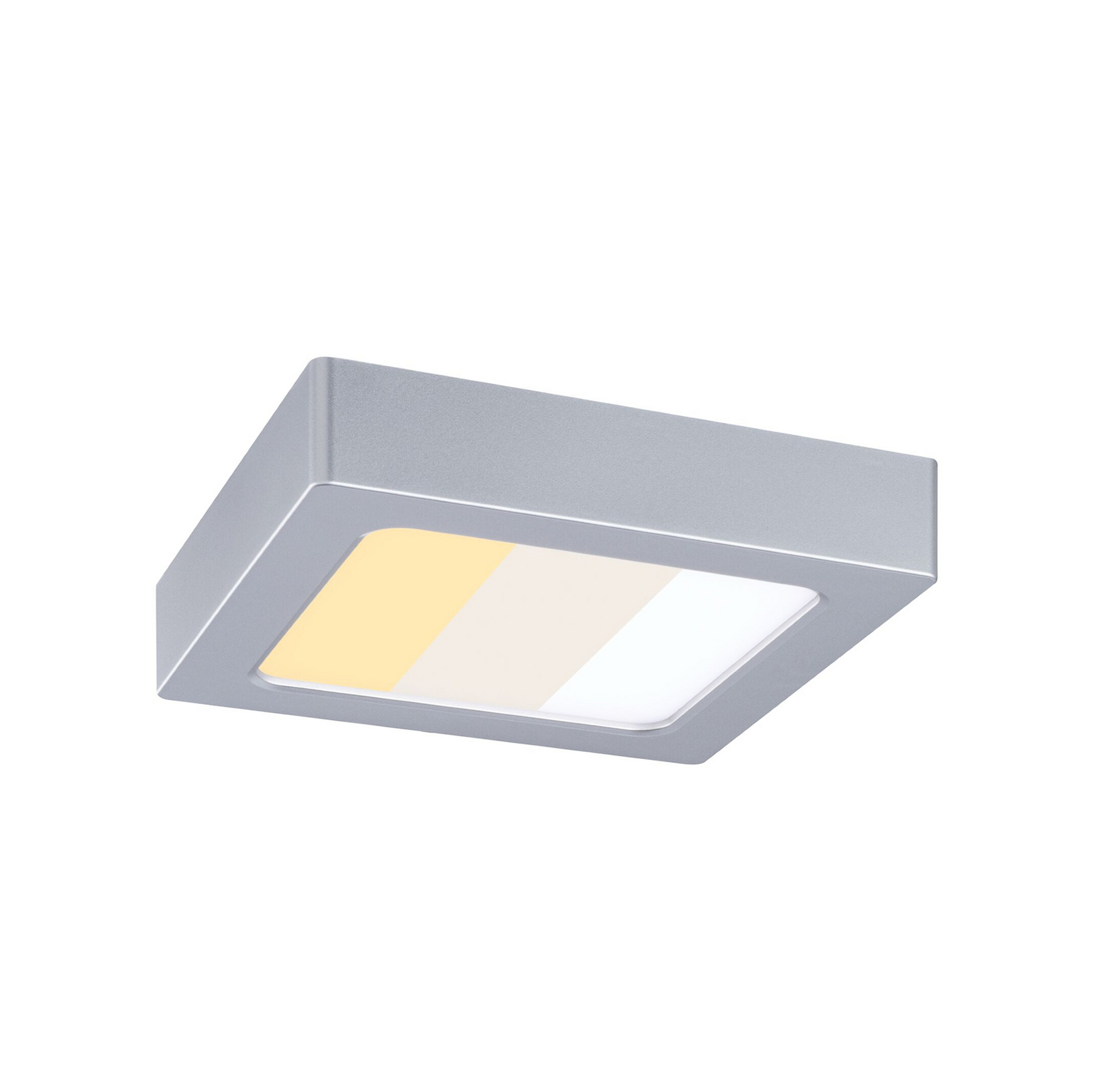 Paulmann LED-panel Abia 2, längd 17 cm, krom, CCT, plast