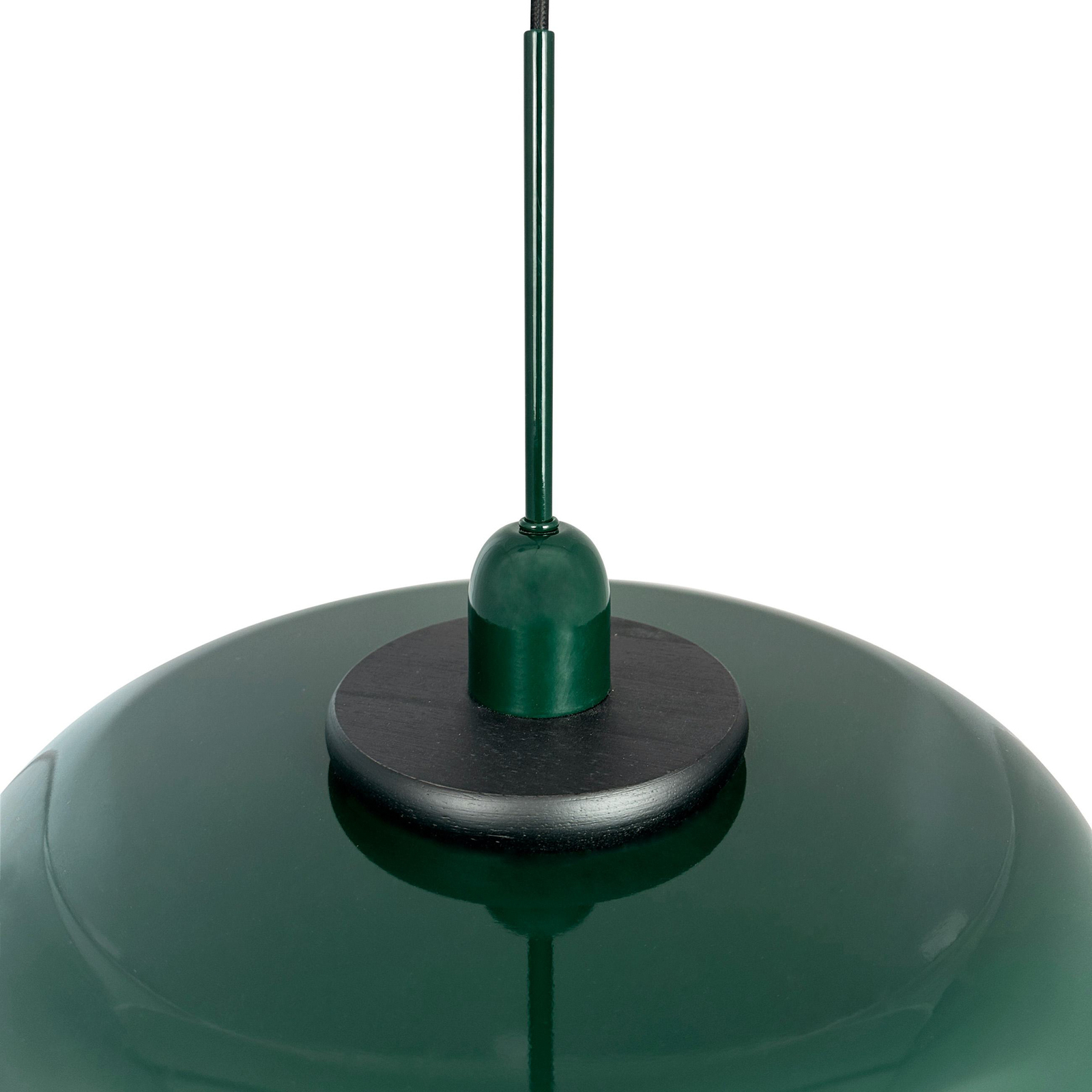 Dyberg Larsen hanging light Planet, dark green, Ø 40 cm, metal