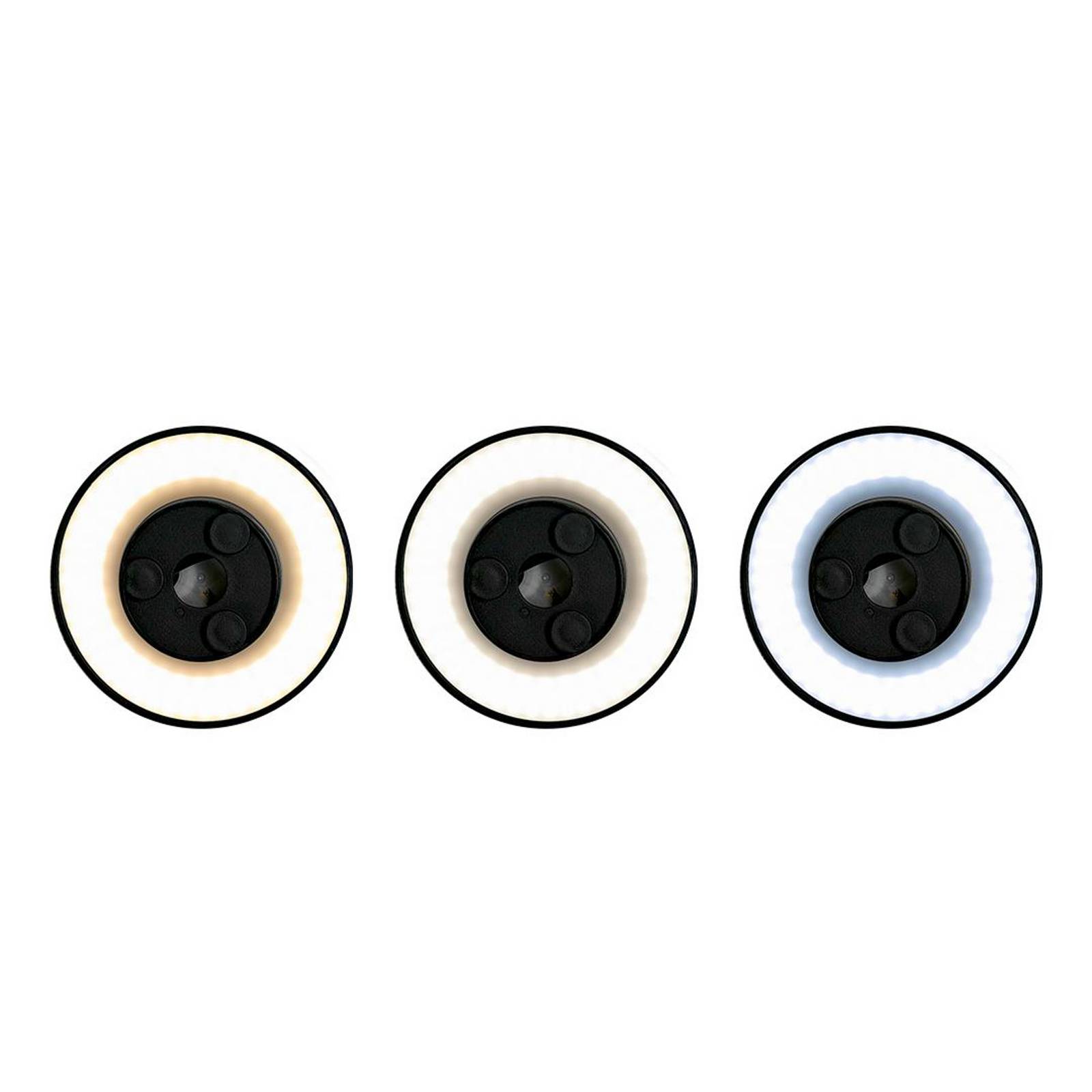 Kinkiet LED Disk, Ø 18 cm, czarny, tworzywo sztuczne, IP65, CCT