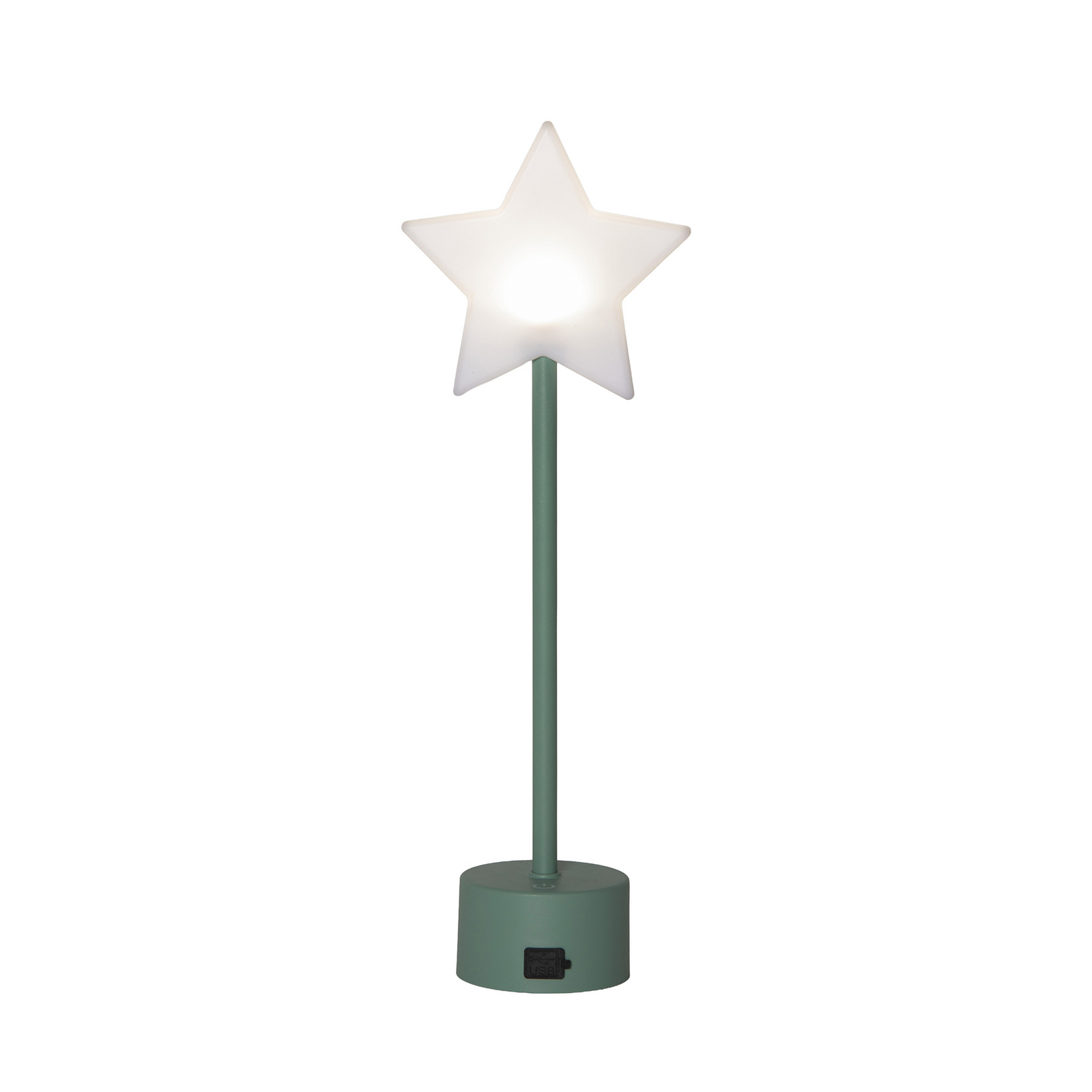 LED tafellamp op accu Blizz, groen, 40 cm, stervormig, dimbaar LED tafellamp op accu Blizz, groen, 40 cm, stervormig, dimbaar