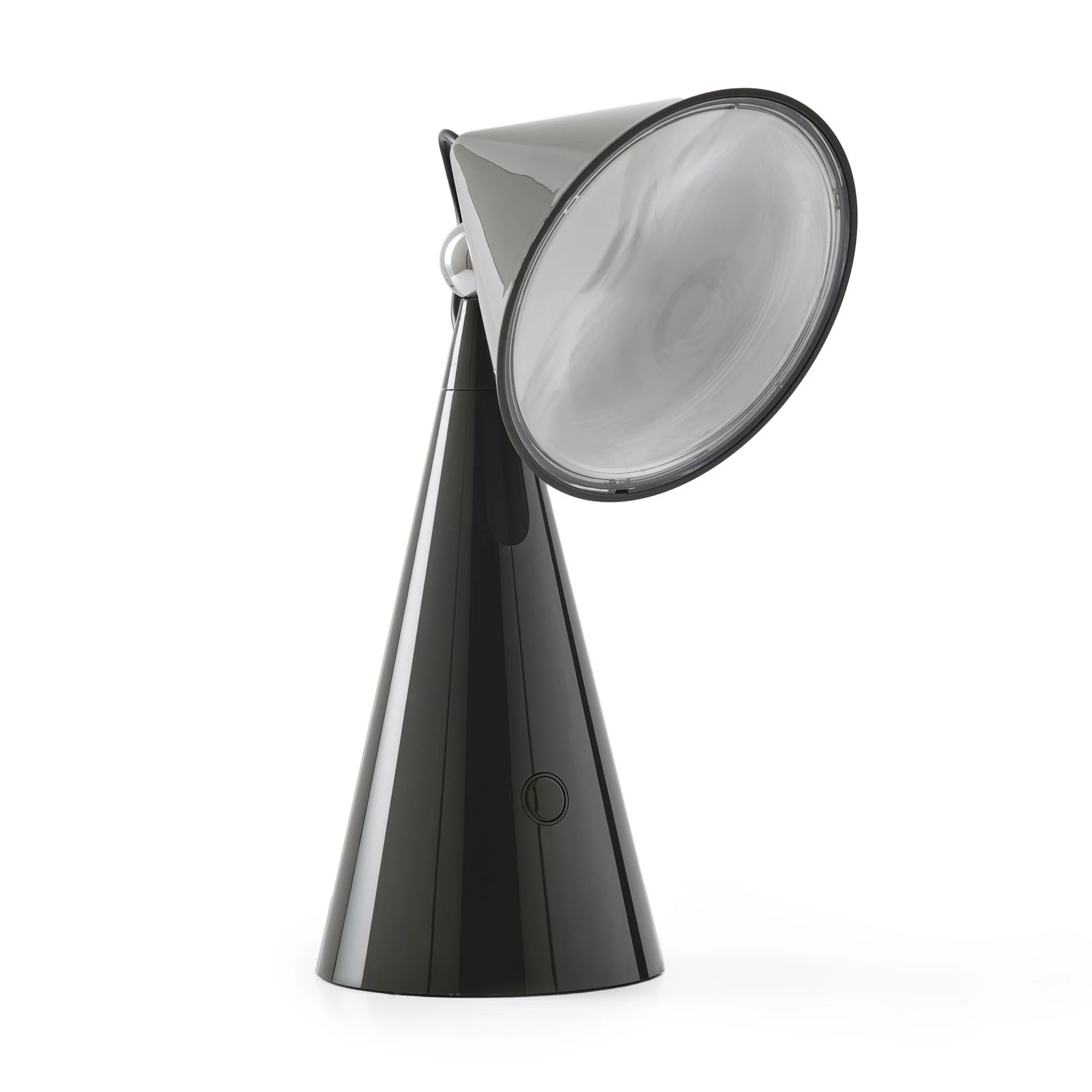 Tom Dixon LED-batteridrevet bordlampe Pose, antrasitt, høyde 25 cm