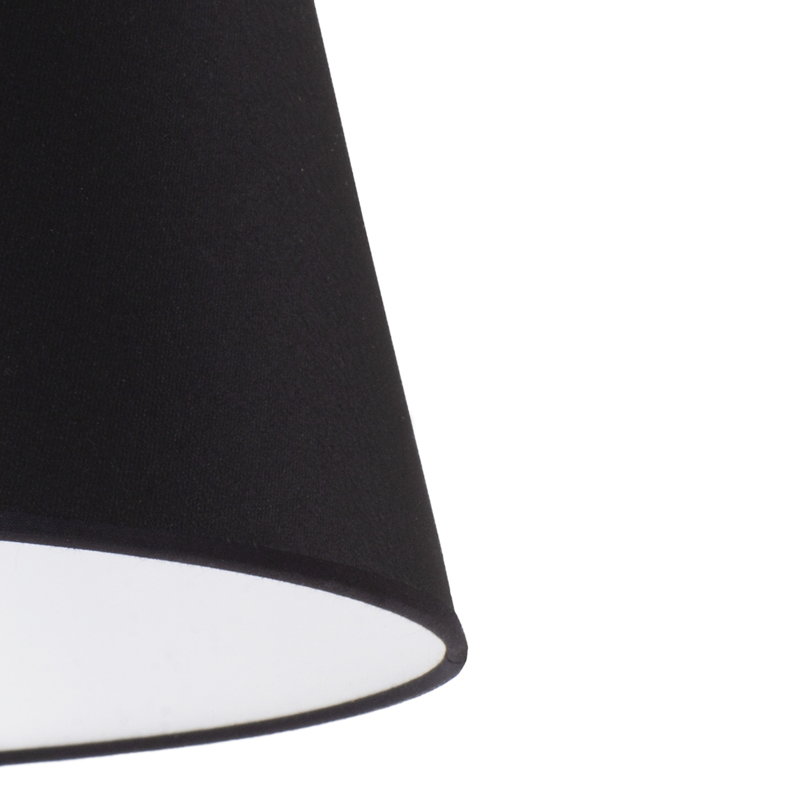 Cone lampshade height 25.5 cm, black chintz