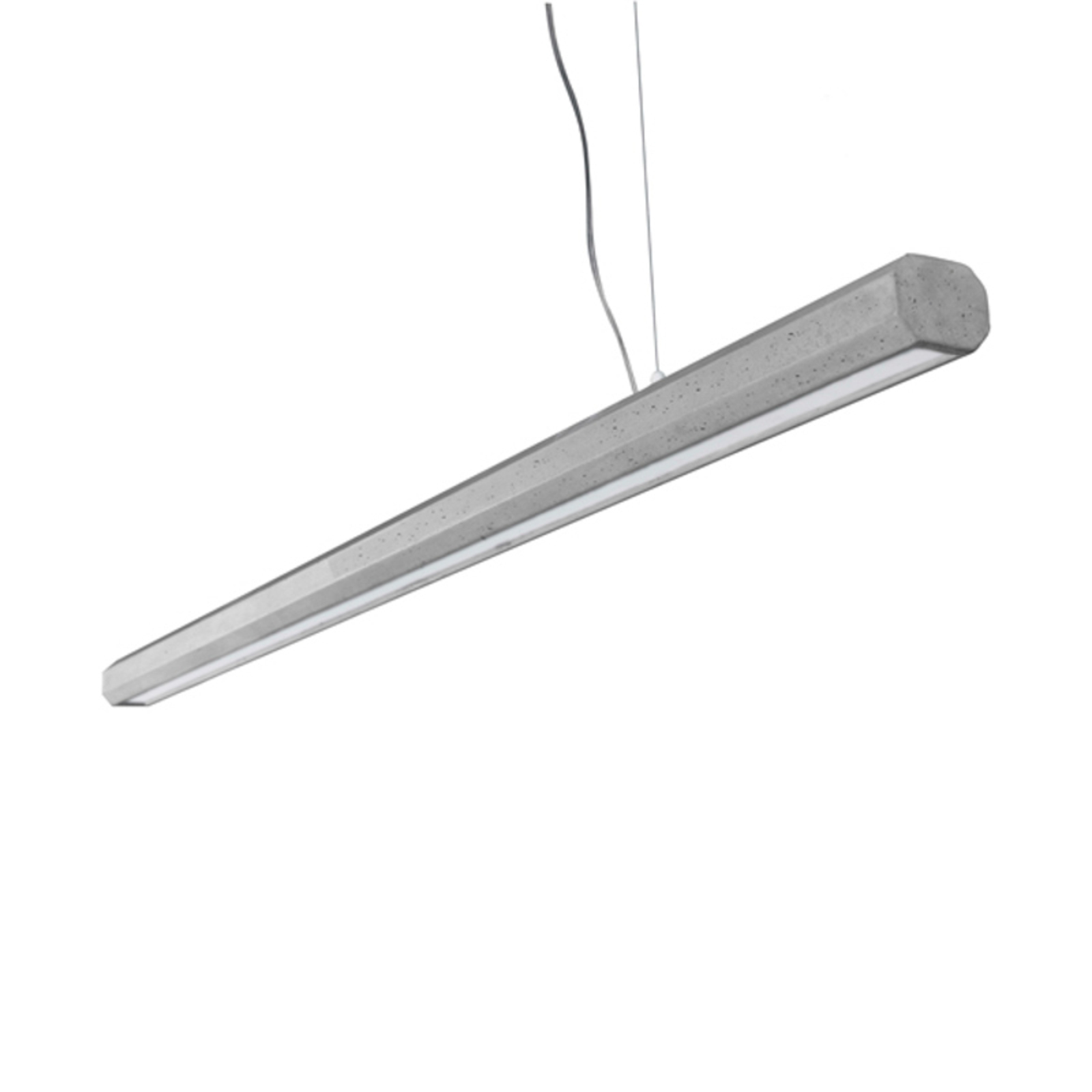 LED-riippuvalo Materica Stick L, sementti, 100 cm