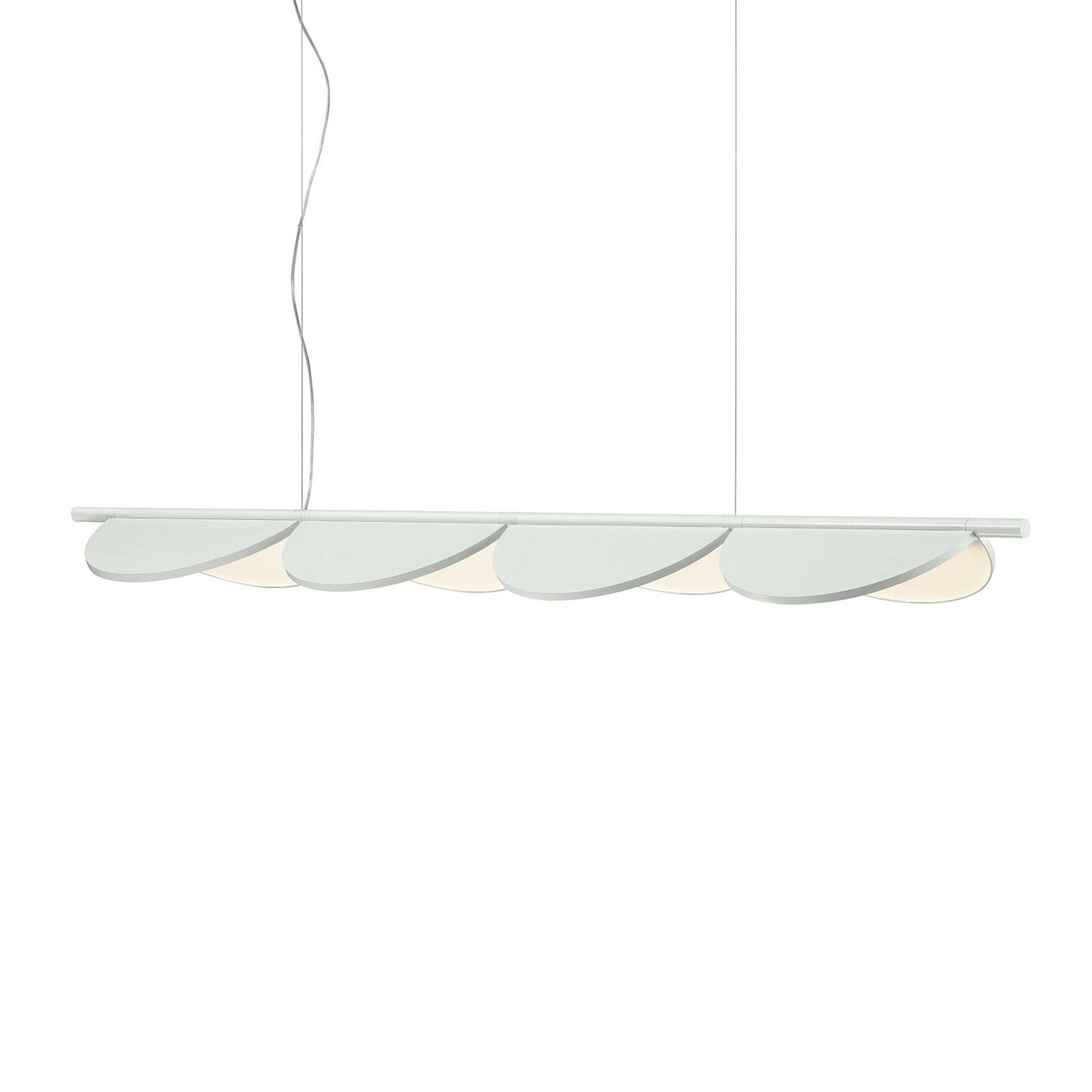 FLOS Almendra Linear lampă susp. LED 4 becuri alb