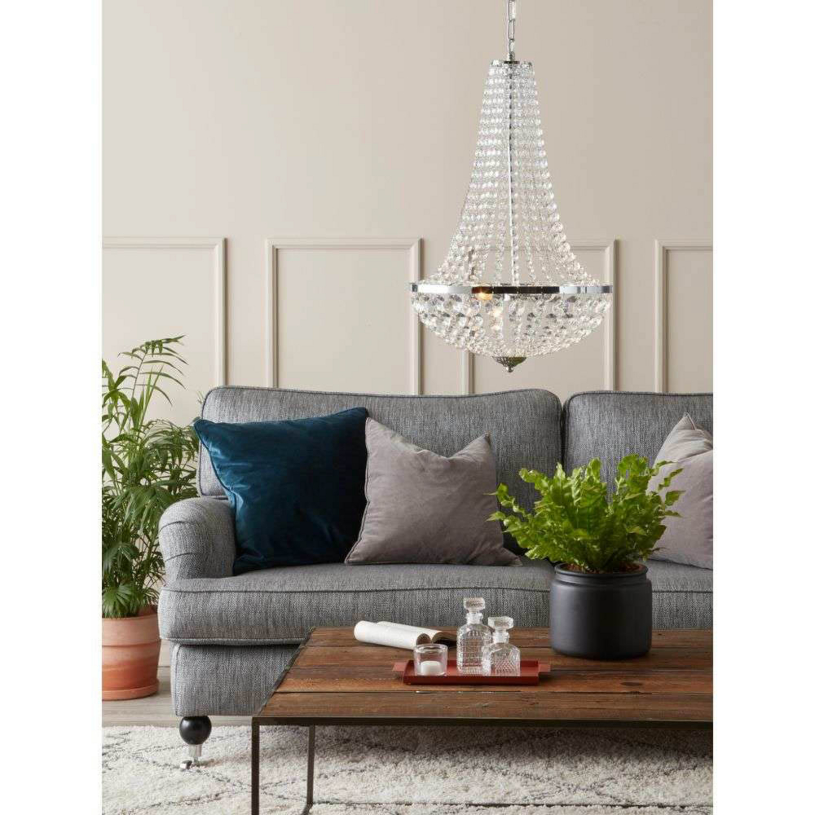 Gränsö 2 Kronleuchter IP44 Chrome - Markslöjd