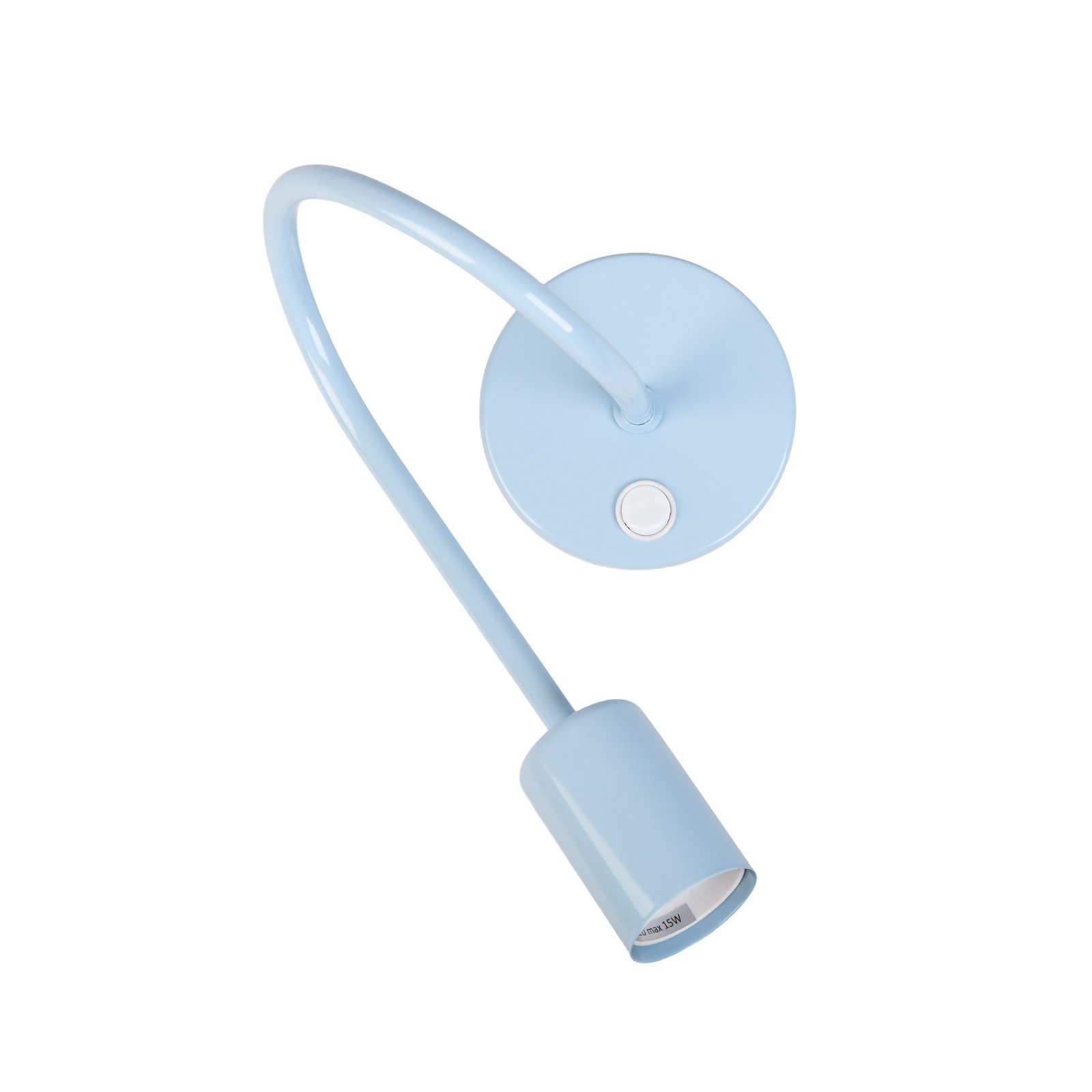 Vägglampa Oxford, blå, metall, 1 lampa, E27, strömbrytare