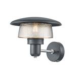 Saturne outdoor wall light, grey/silver