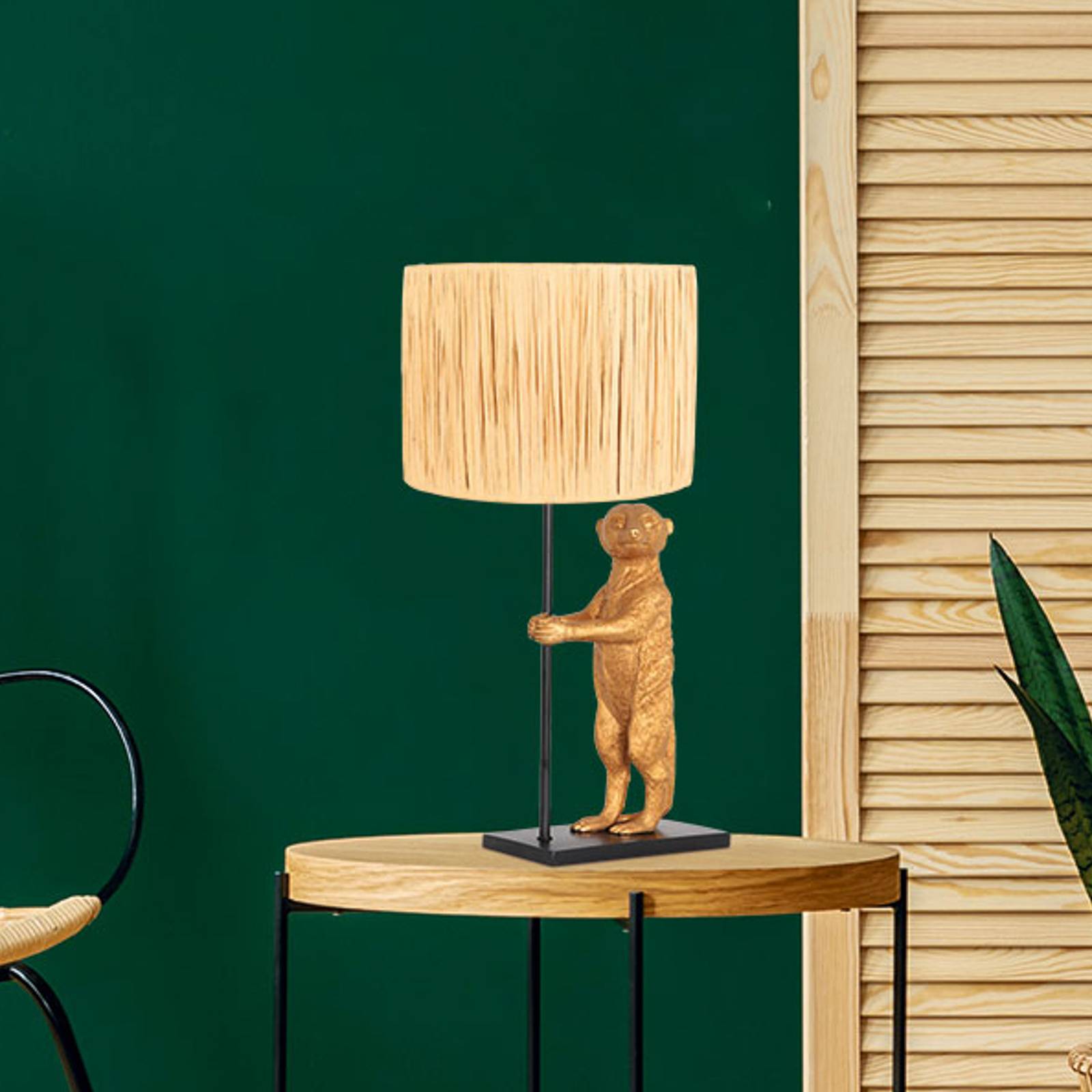 Steinhauer Lampe à poser Animaux 3712ZW tressée Natur