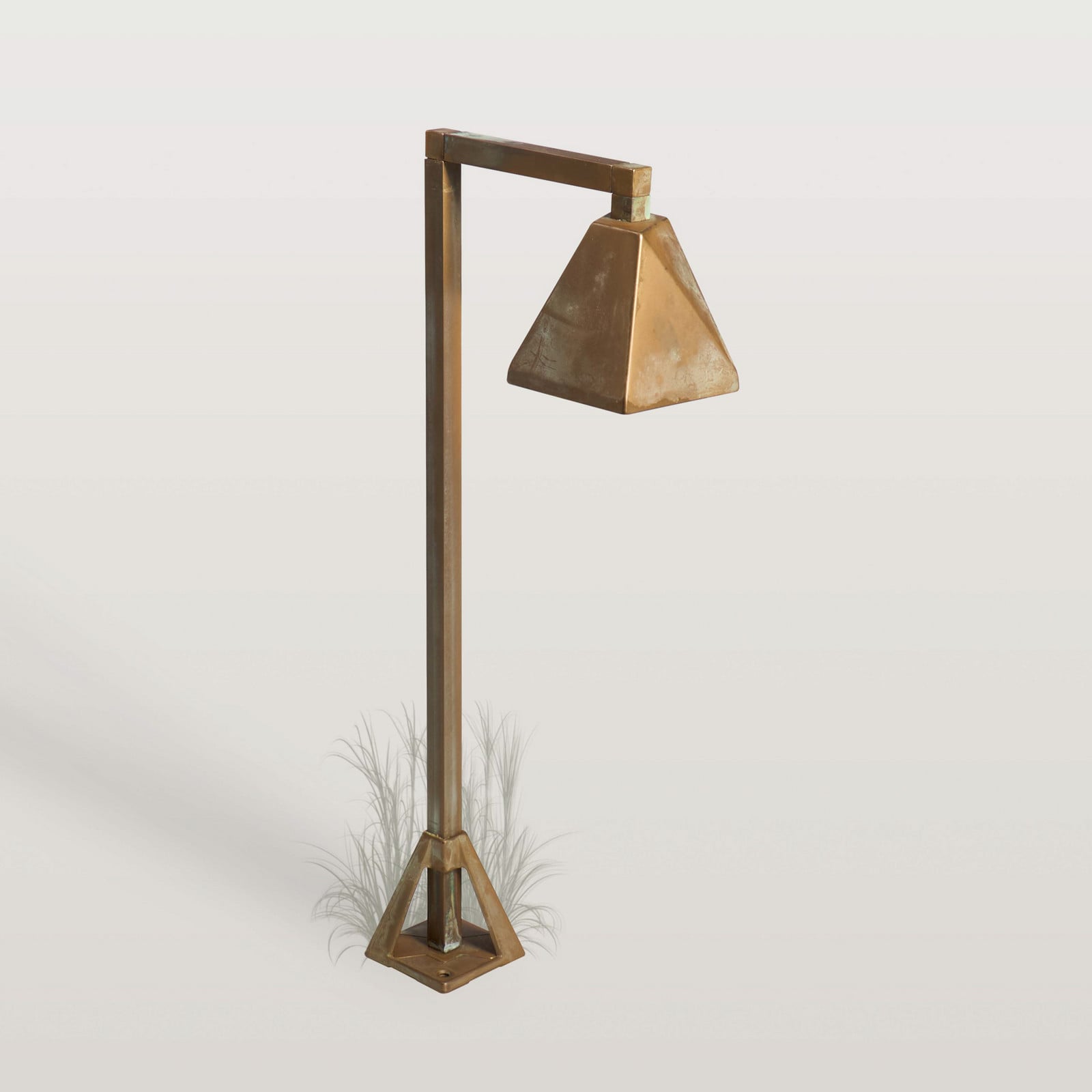 Moretti Luce LED-svetilka za podnožje Silva Edge, 50 x 19 cm, starinsko medenina - Podeželska hiša / Rustikalna - starinski medenina
