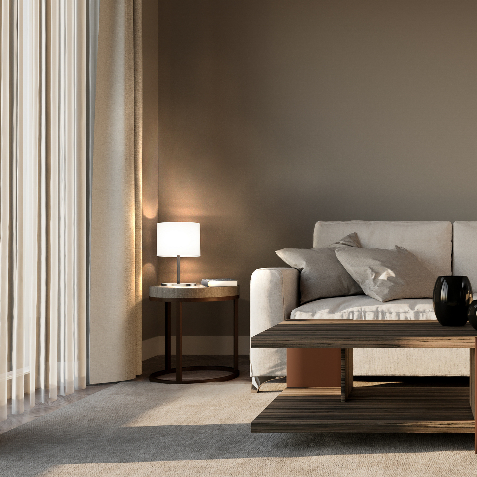 Lampe à poser Modena, blanc/nickel, chintz, hauteur 27 cm, E14