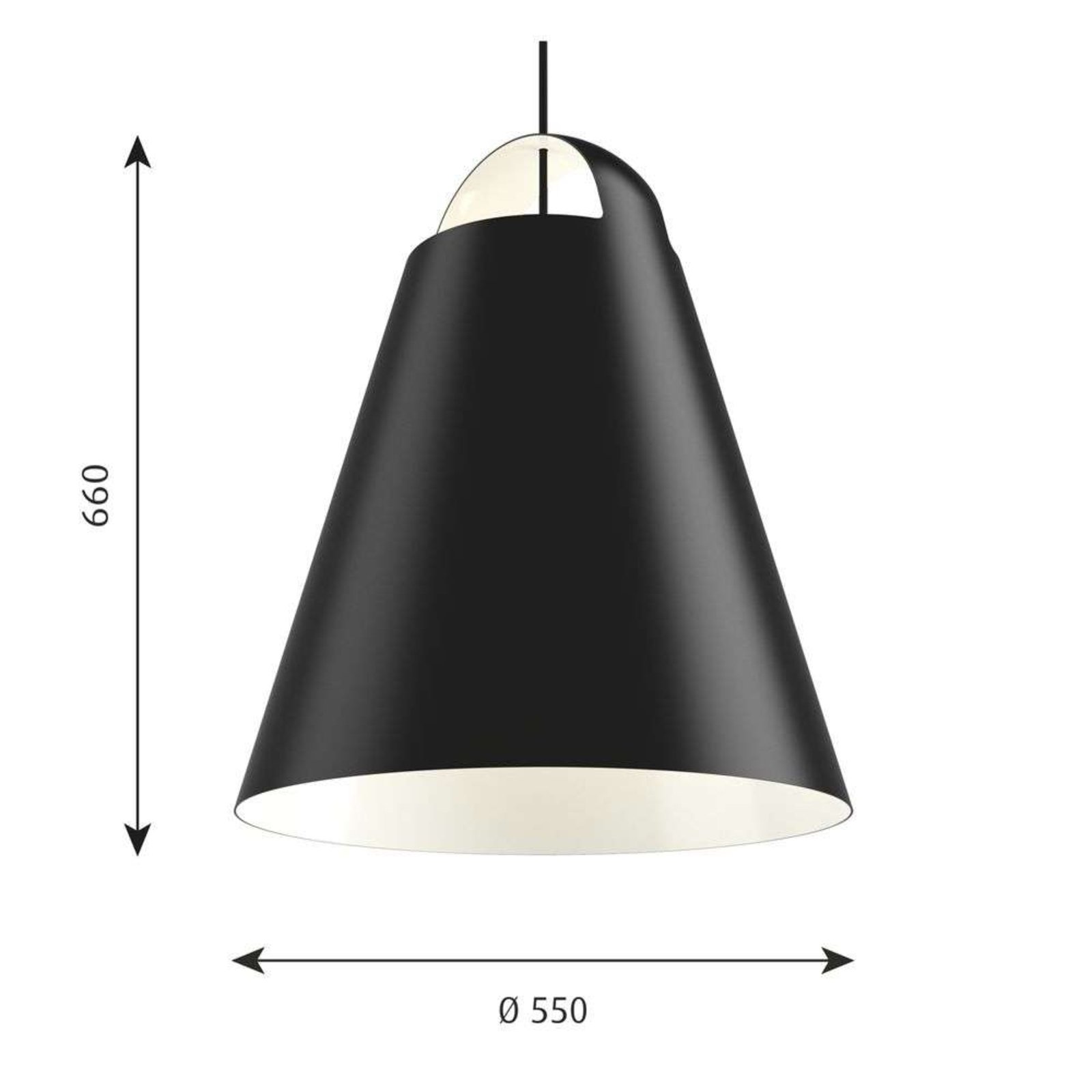 Above Lustră Pendul ø550 Black - Louis Poulsen