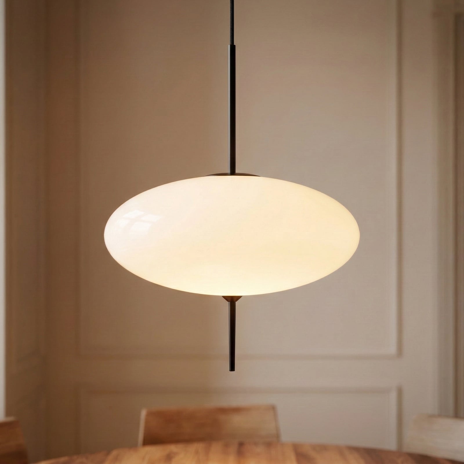 Suspension Hikari, blanche, Ø 30 cm, E14, verre - Lindby