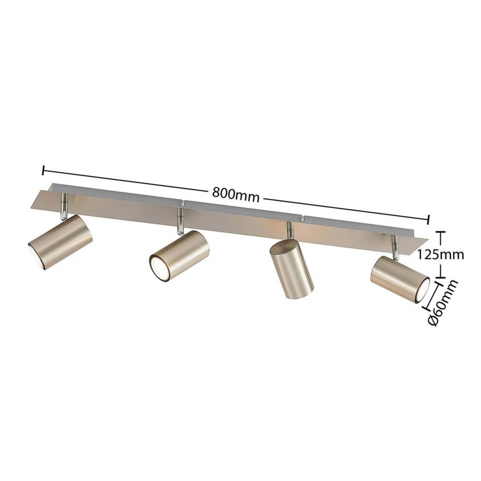 Joffrey 4 Stropna lampa L80 nikal - Lindby